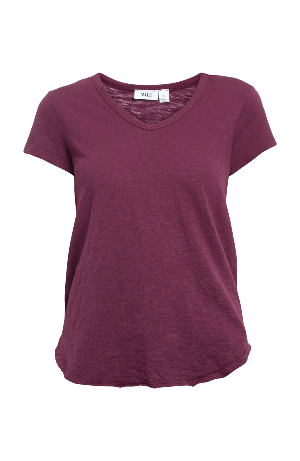 Short Sleeve Shrunken V-Neck Shirttail