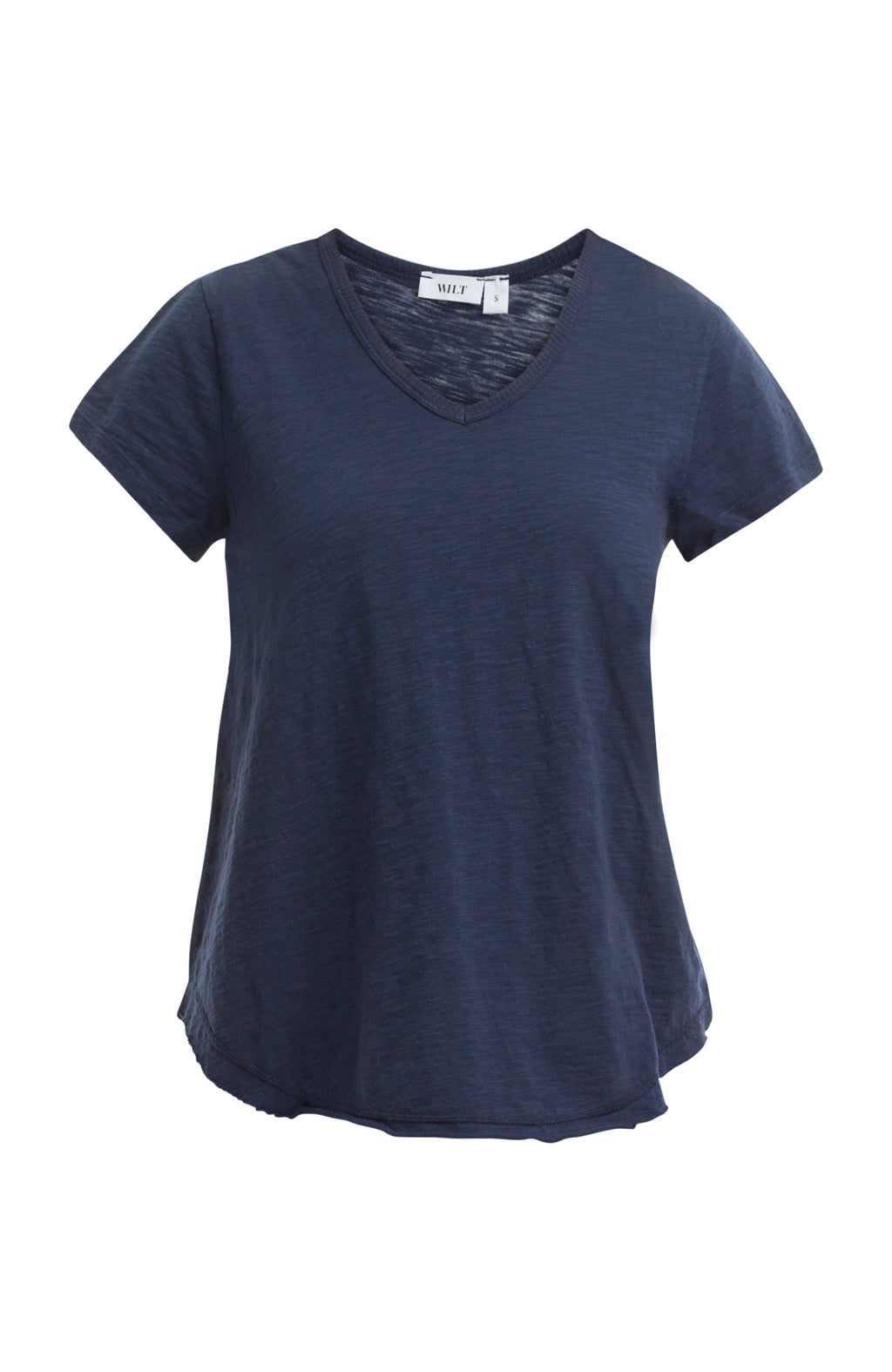 Short Sleeve Shrunken V-Neck Shirttail