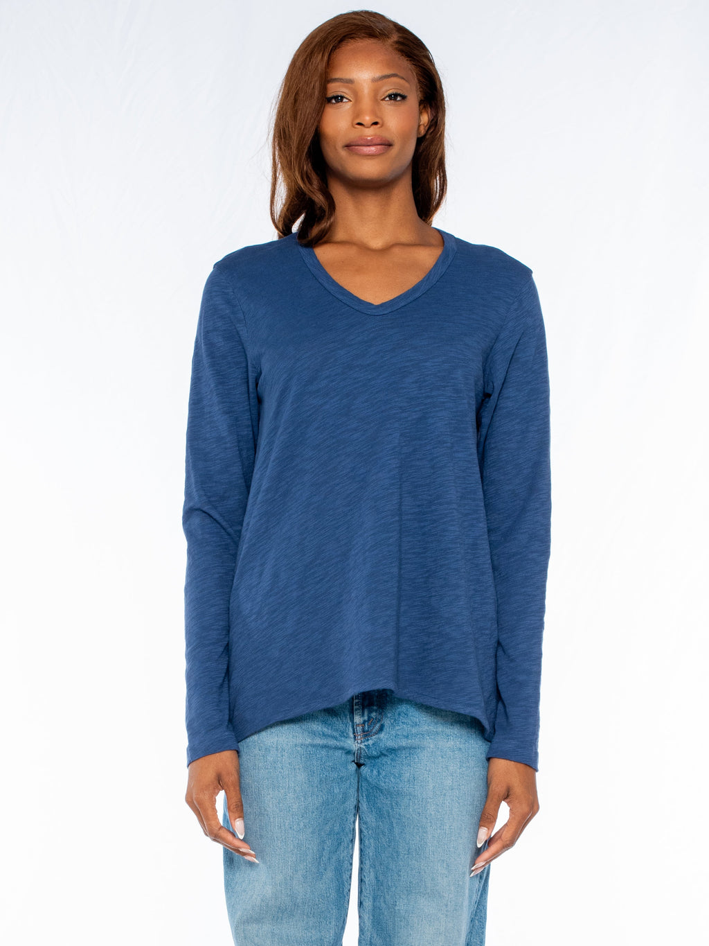 Long Sleeve Shrunken Boyfriend Top