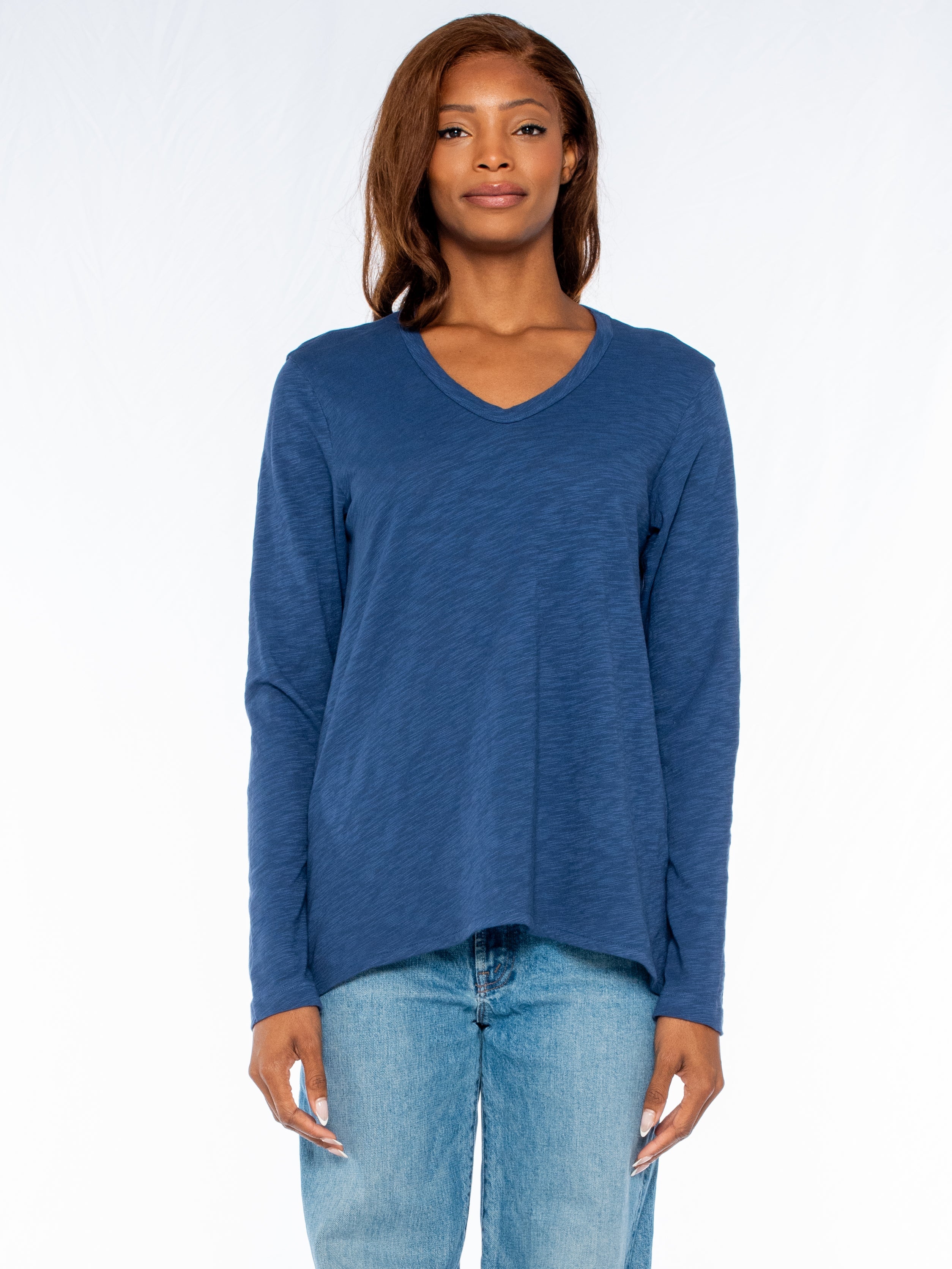 Long Sleeve Shrunken Boyfriend Top