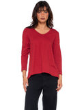 Scoopy Neck 3/4 Sleeve Boyfriend Tee