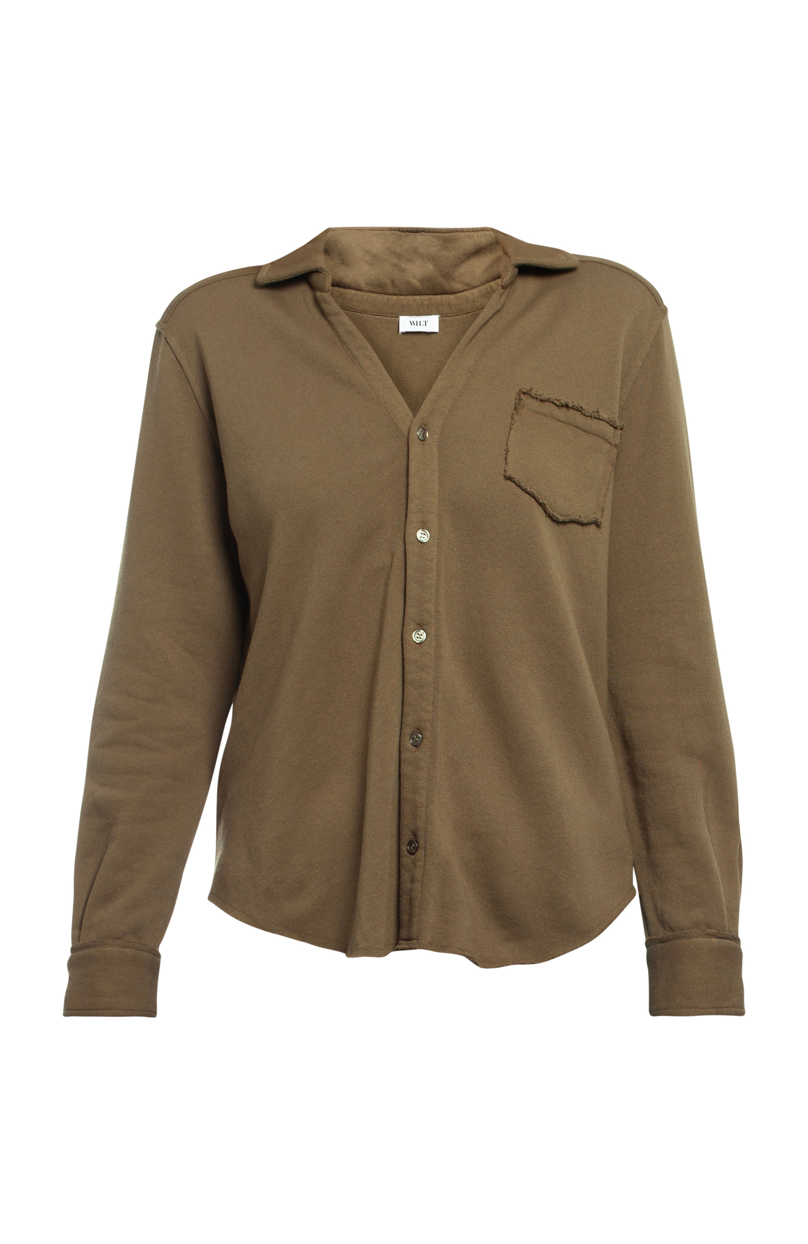 Button Front Sweatshirt