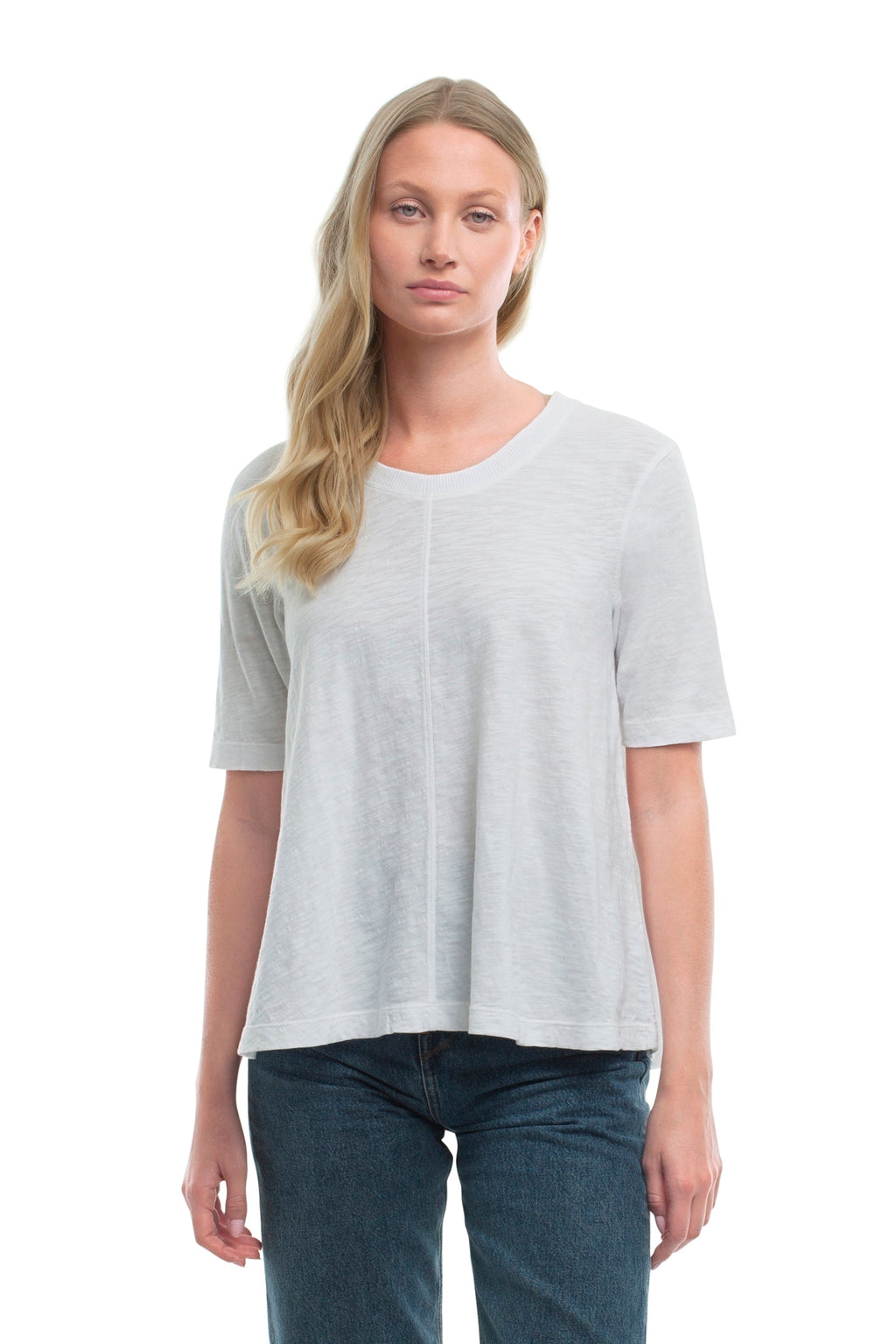 Elbow Sleeve Trapeze Top