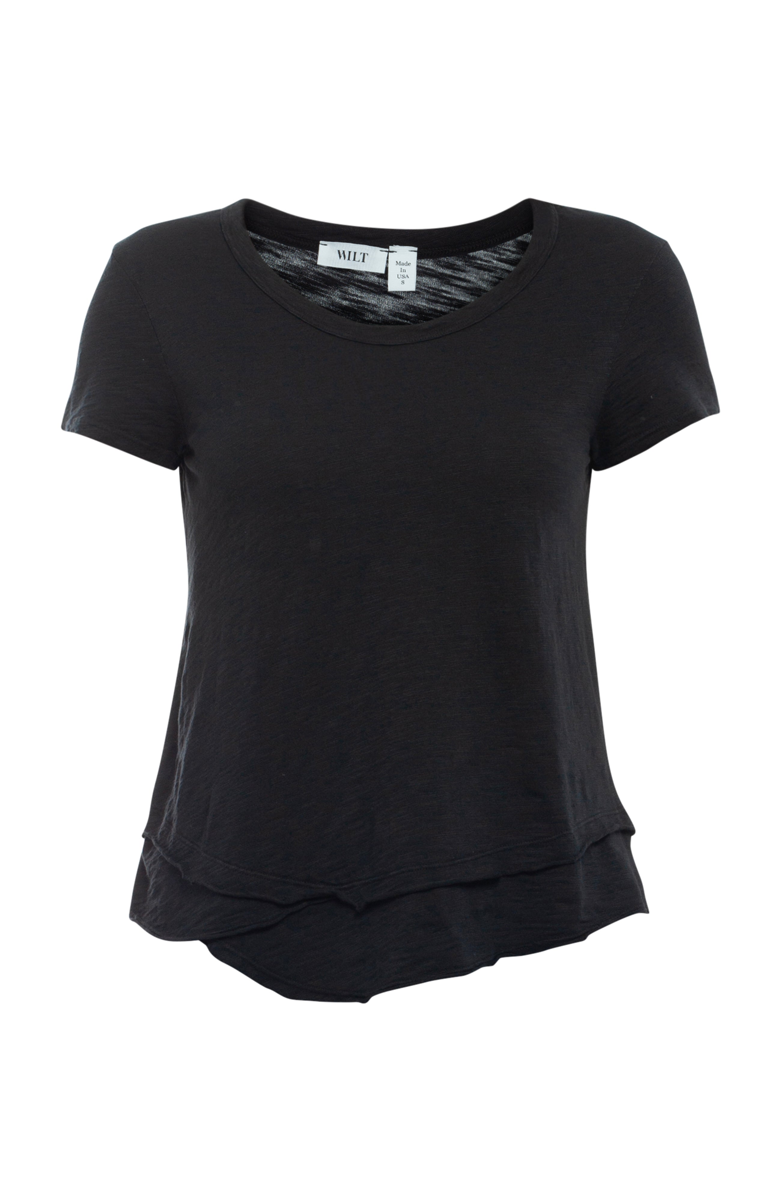 Short Sleeve Mock Layer Tee