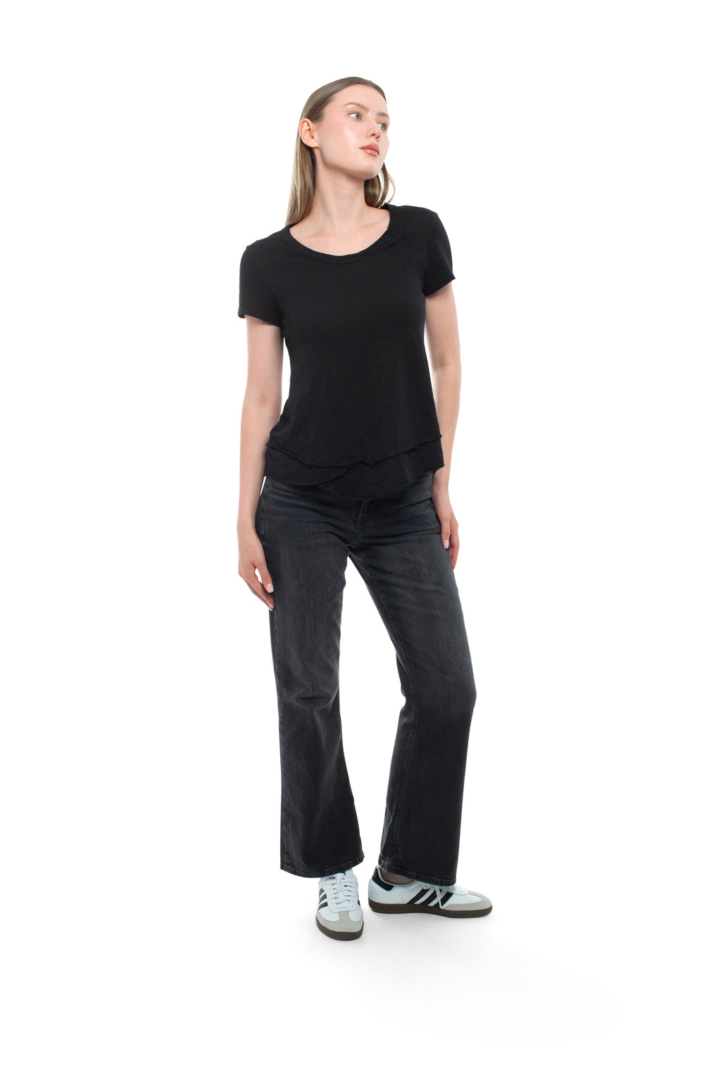 Short Sleeve Mock Layer Tee