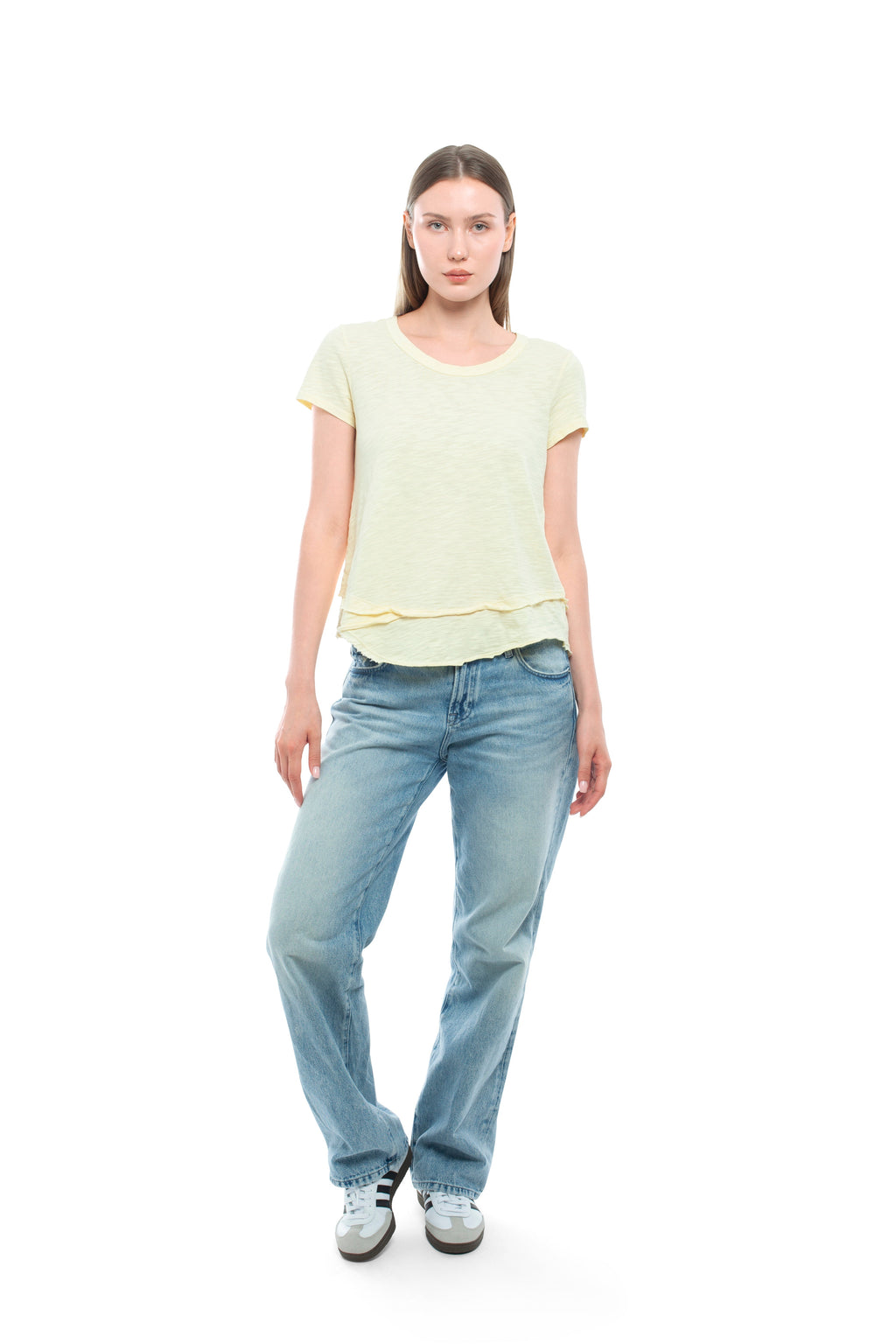 Short Sleeve Mock Layer Tee