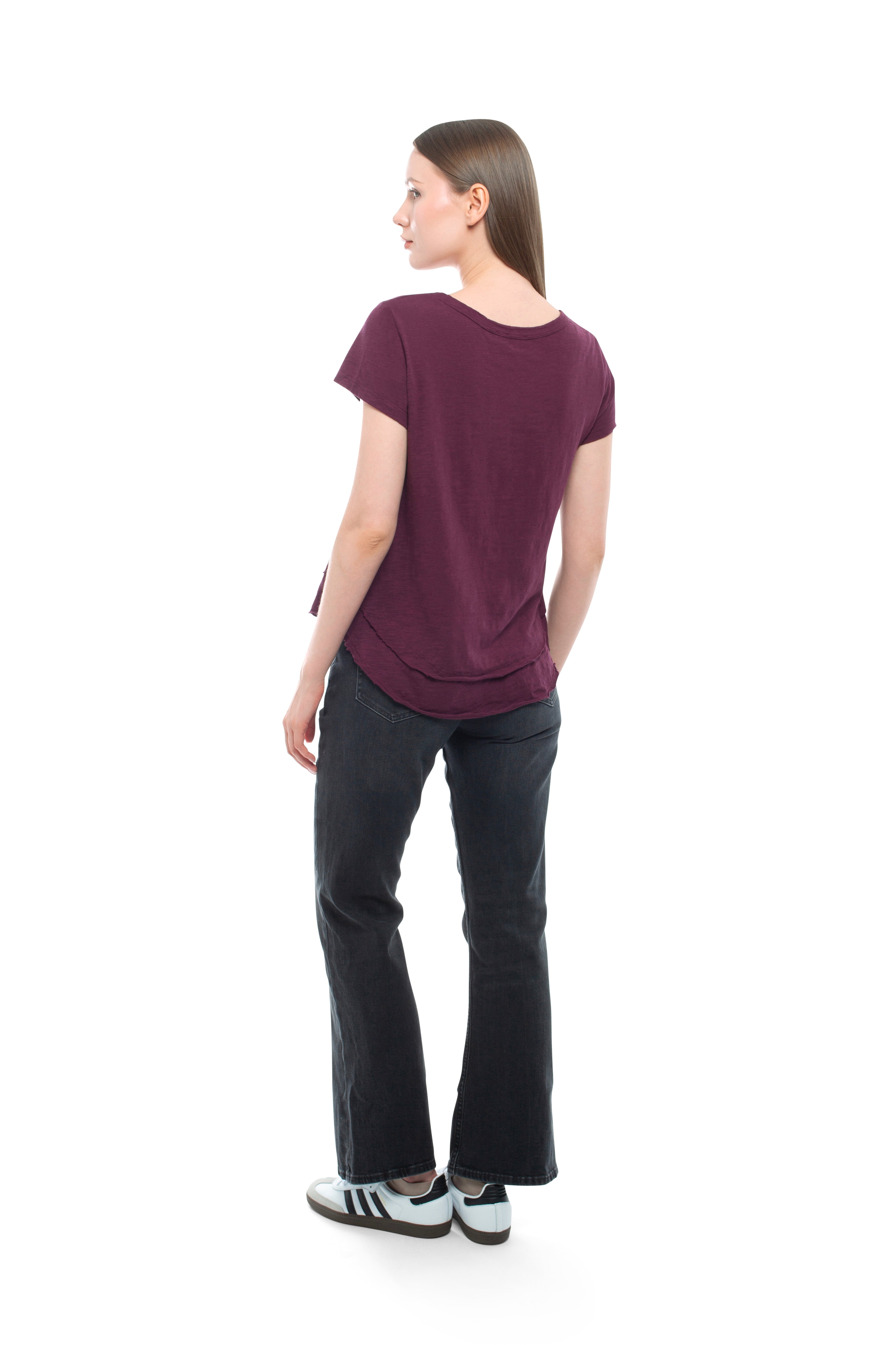 Short Sleeve Mock Layer Tee