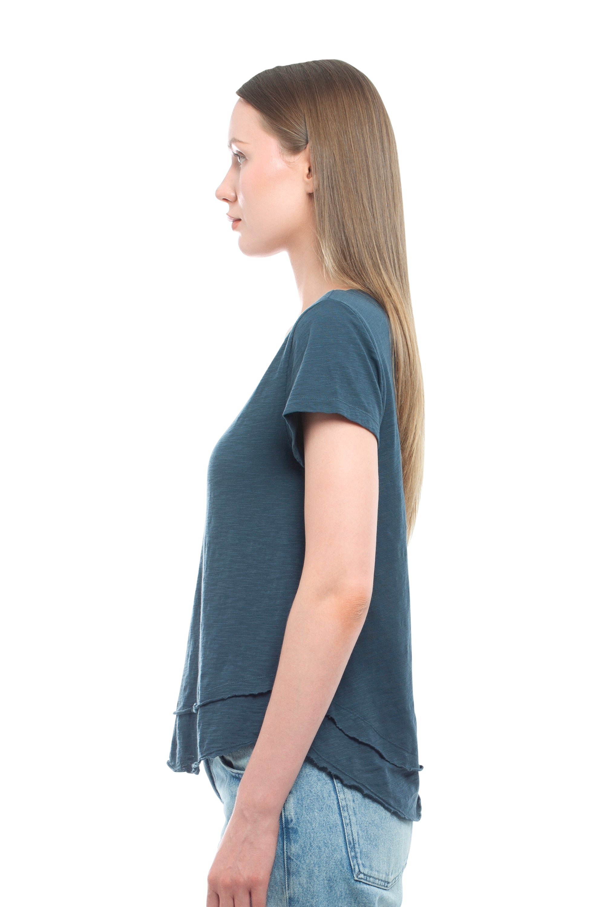 Short Sleeve Mock Layer Tee