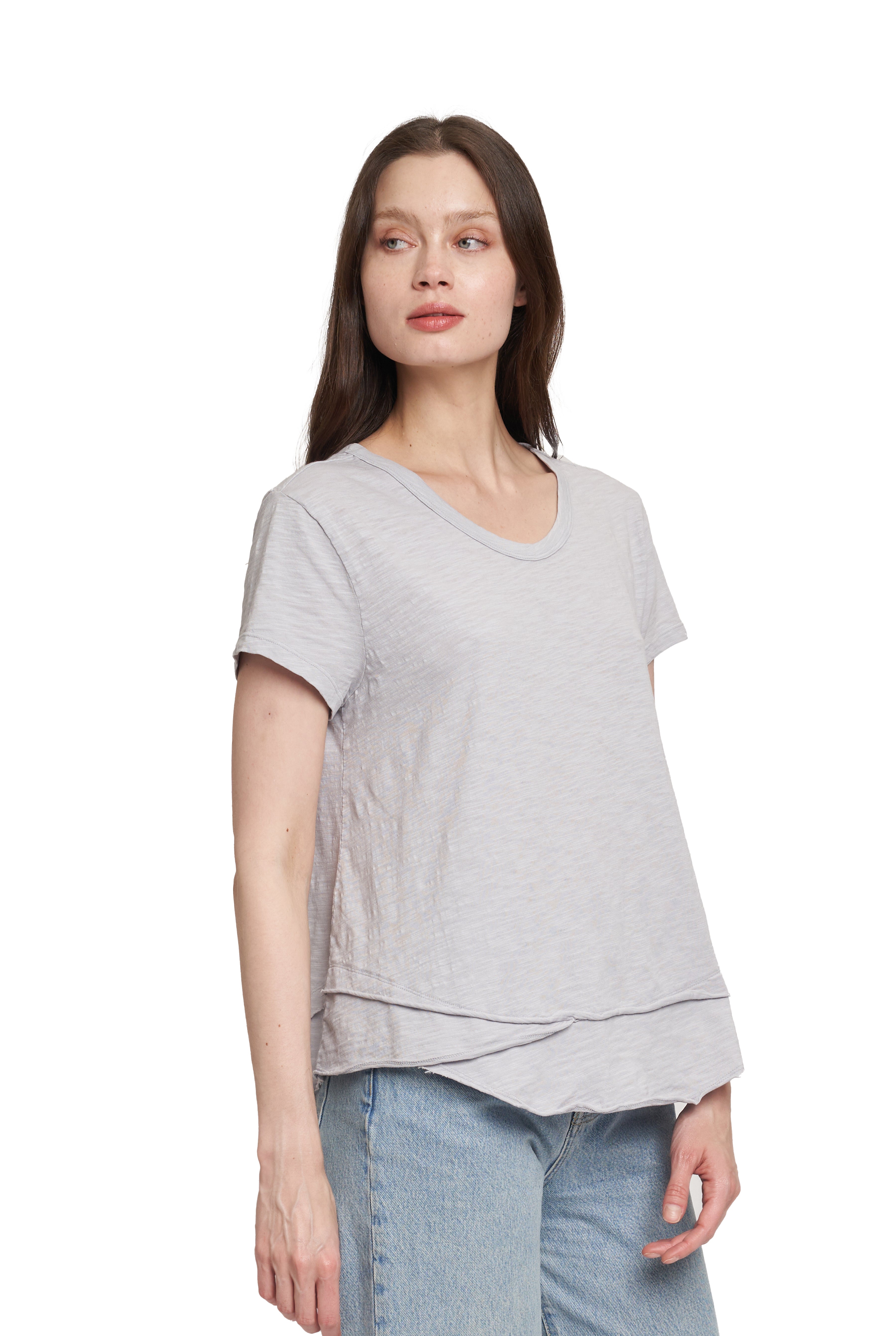 Short Sleeve Mock Layer Tee