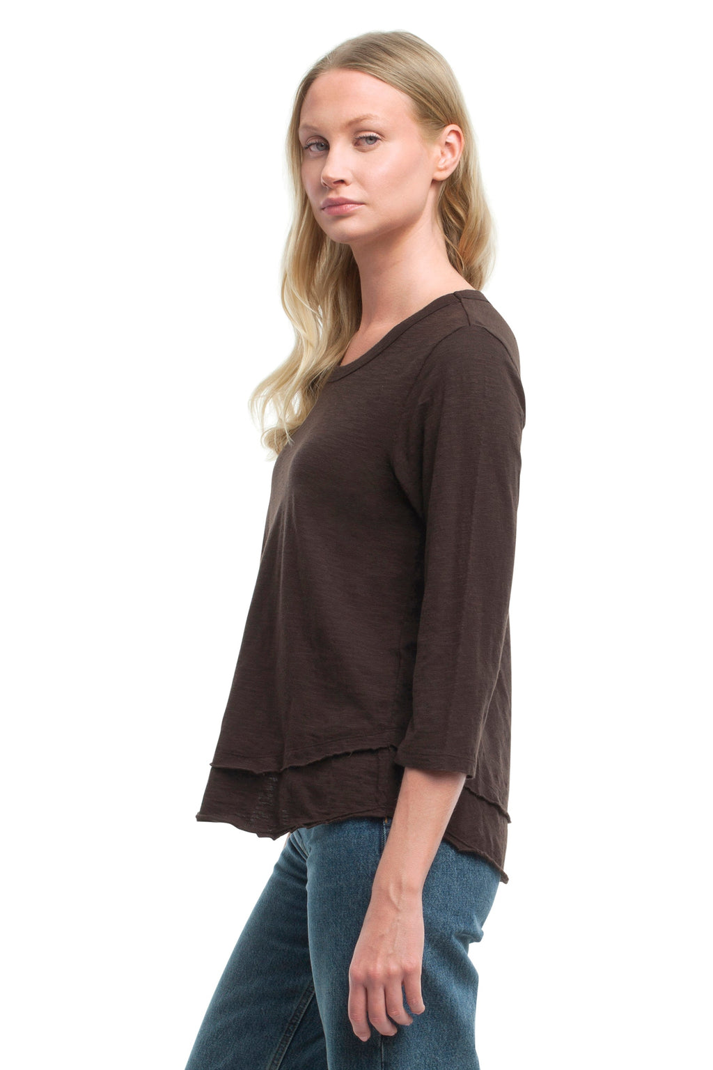 3/4 Sleeve Mock Layer