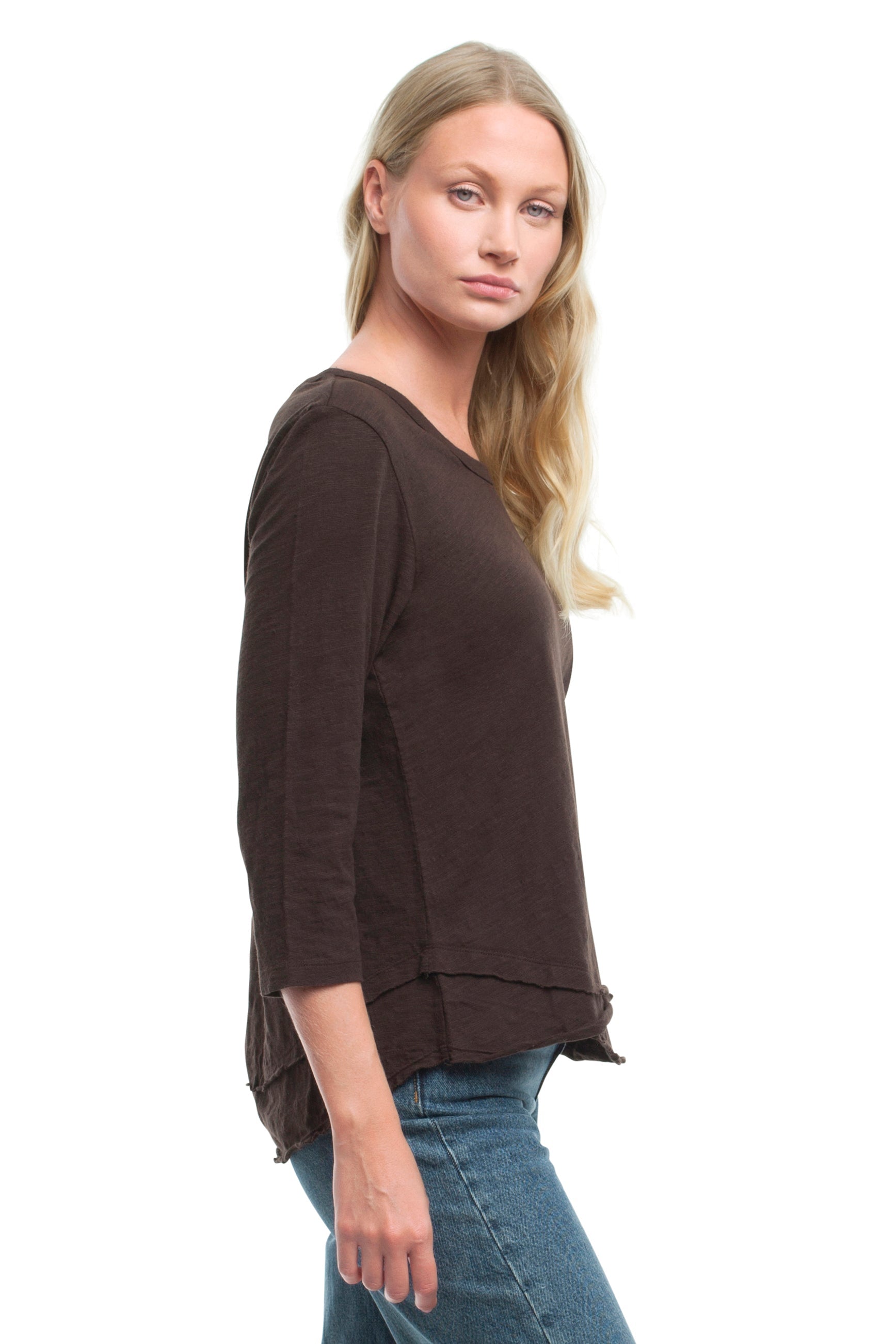 3/4 Sleeve Mock Layer