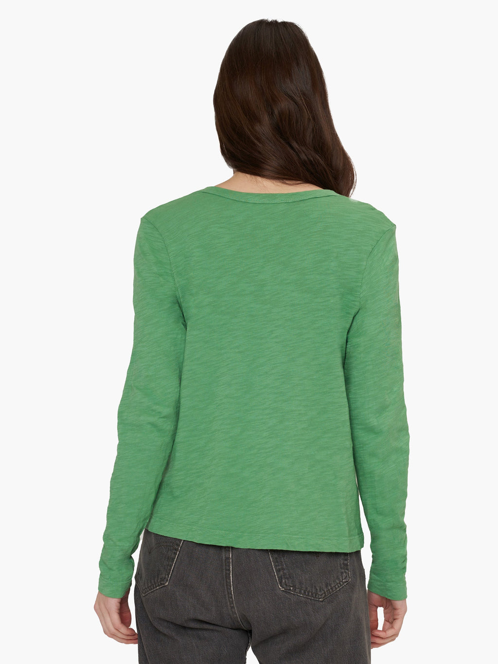 V-Neck Long Sleeve Baby Baby Fit Tee
