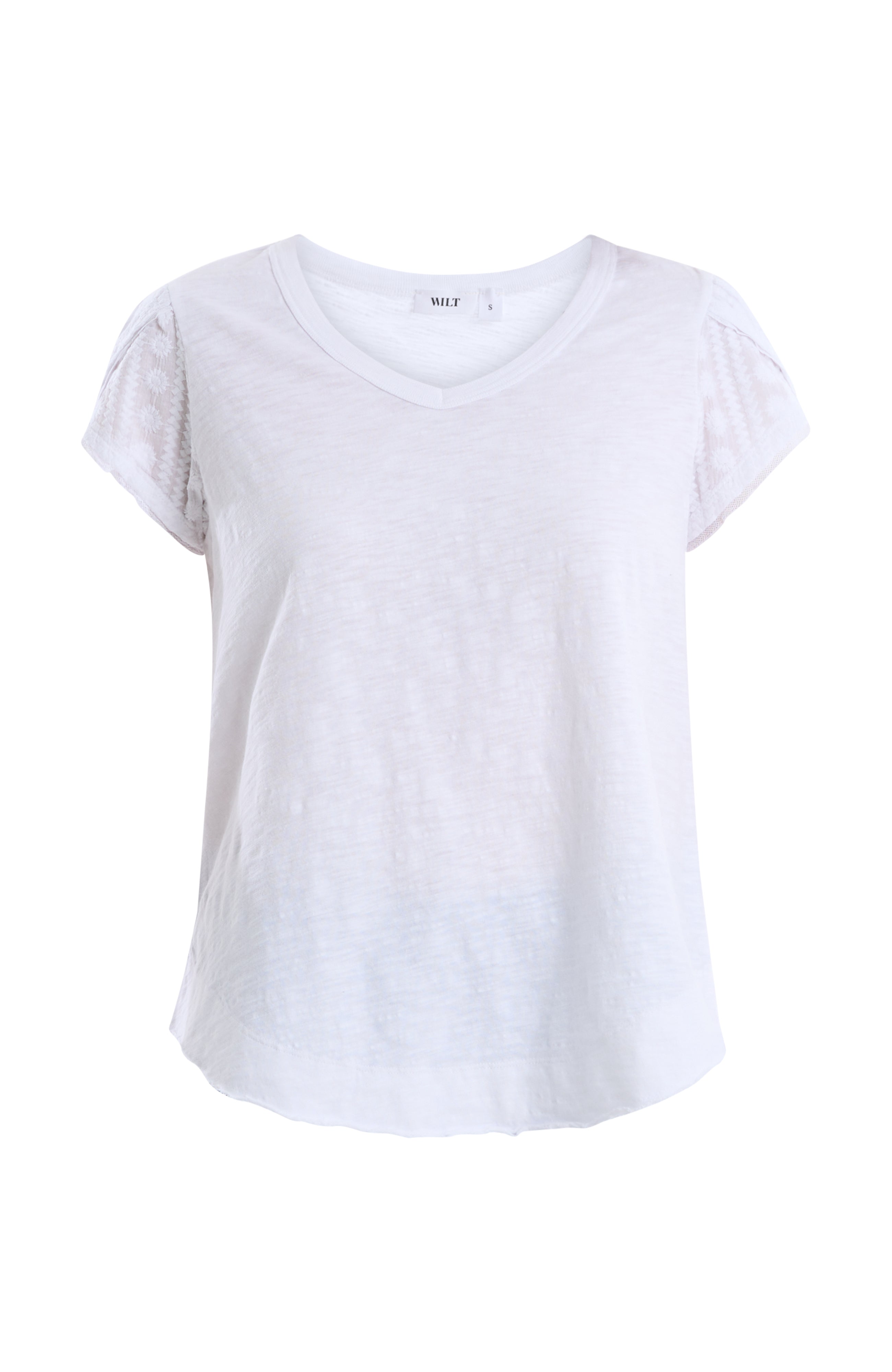 Eyelet overlap cap sleeve