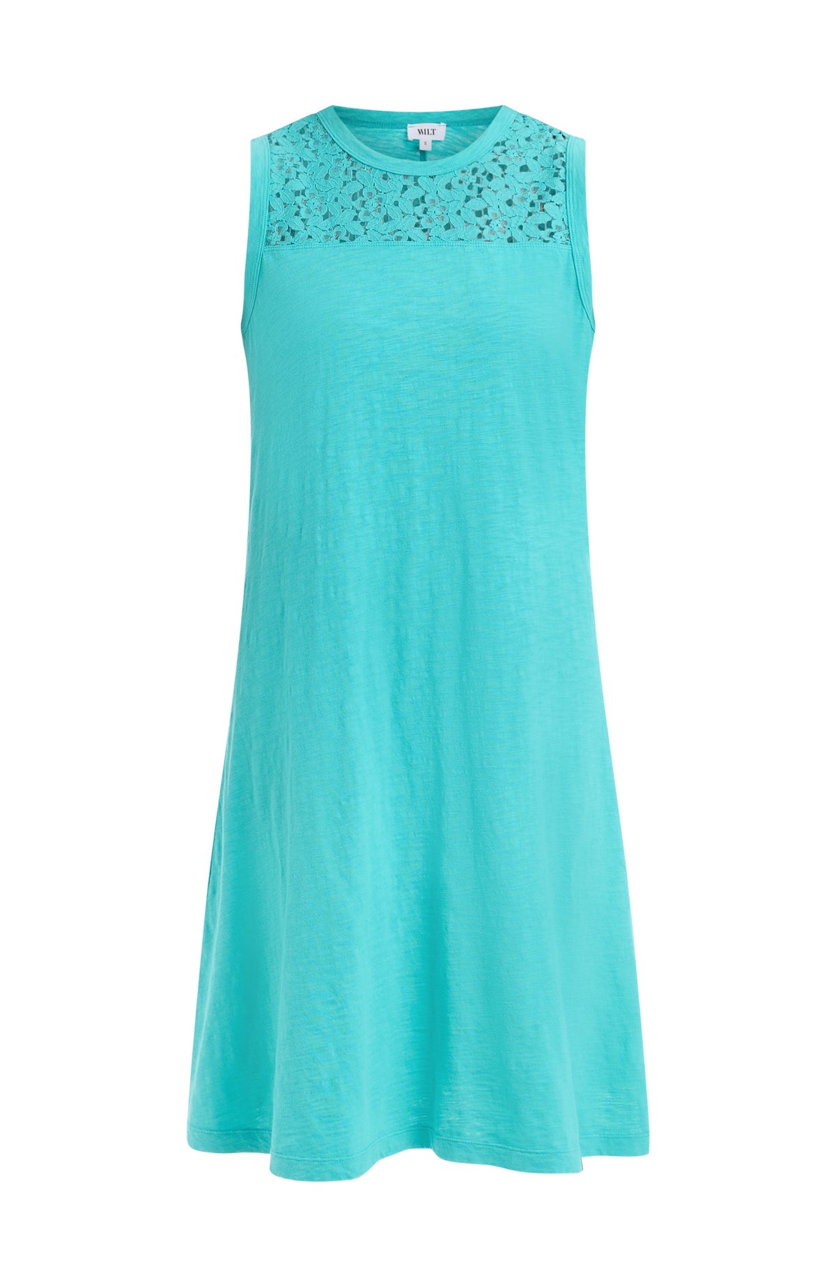 Sleeveless lace yoke dress