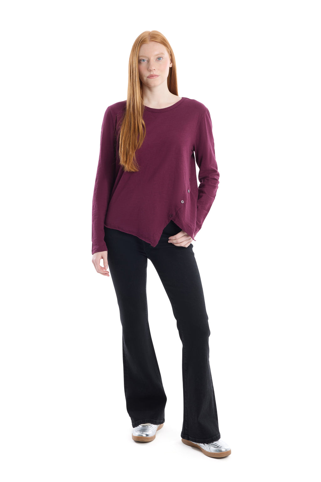 Long Sleeve with Asymmetrical Hem