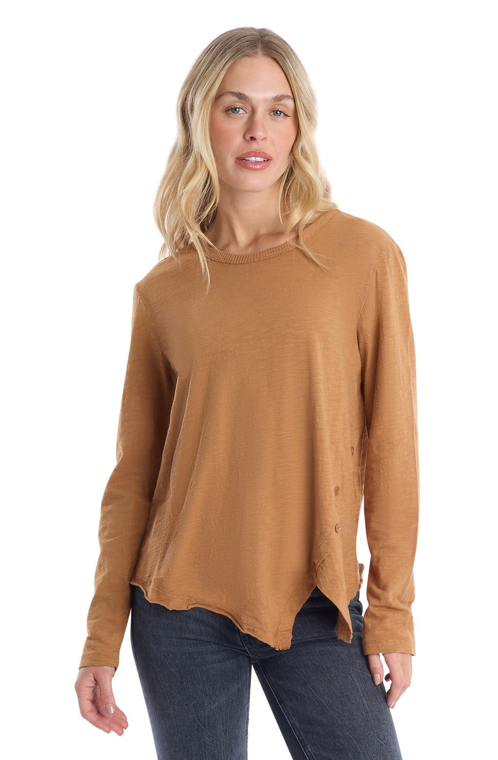 Long Sleeve with Asymmetrical Hem
