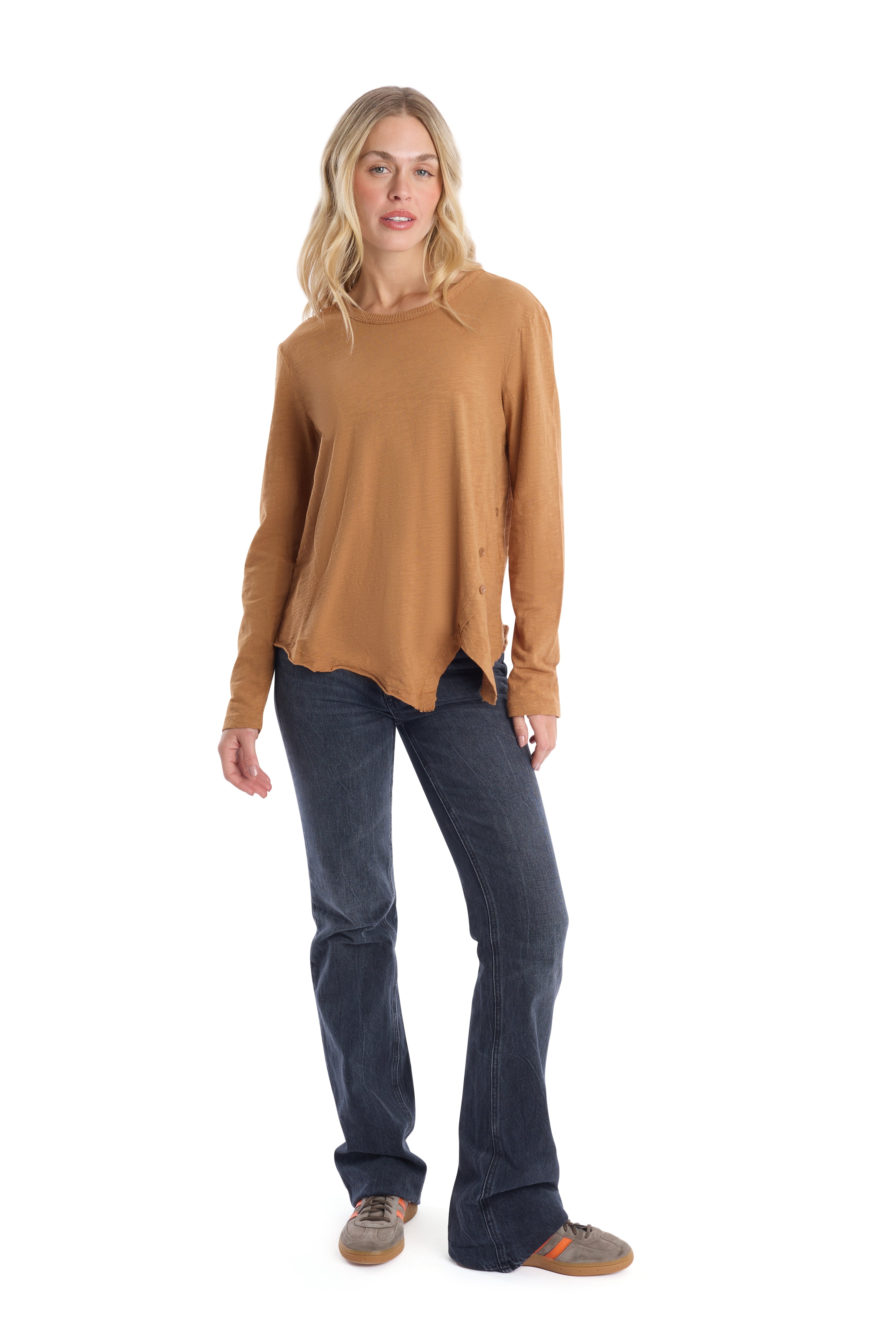 Long Sleeve with Asymmetrical Hem