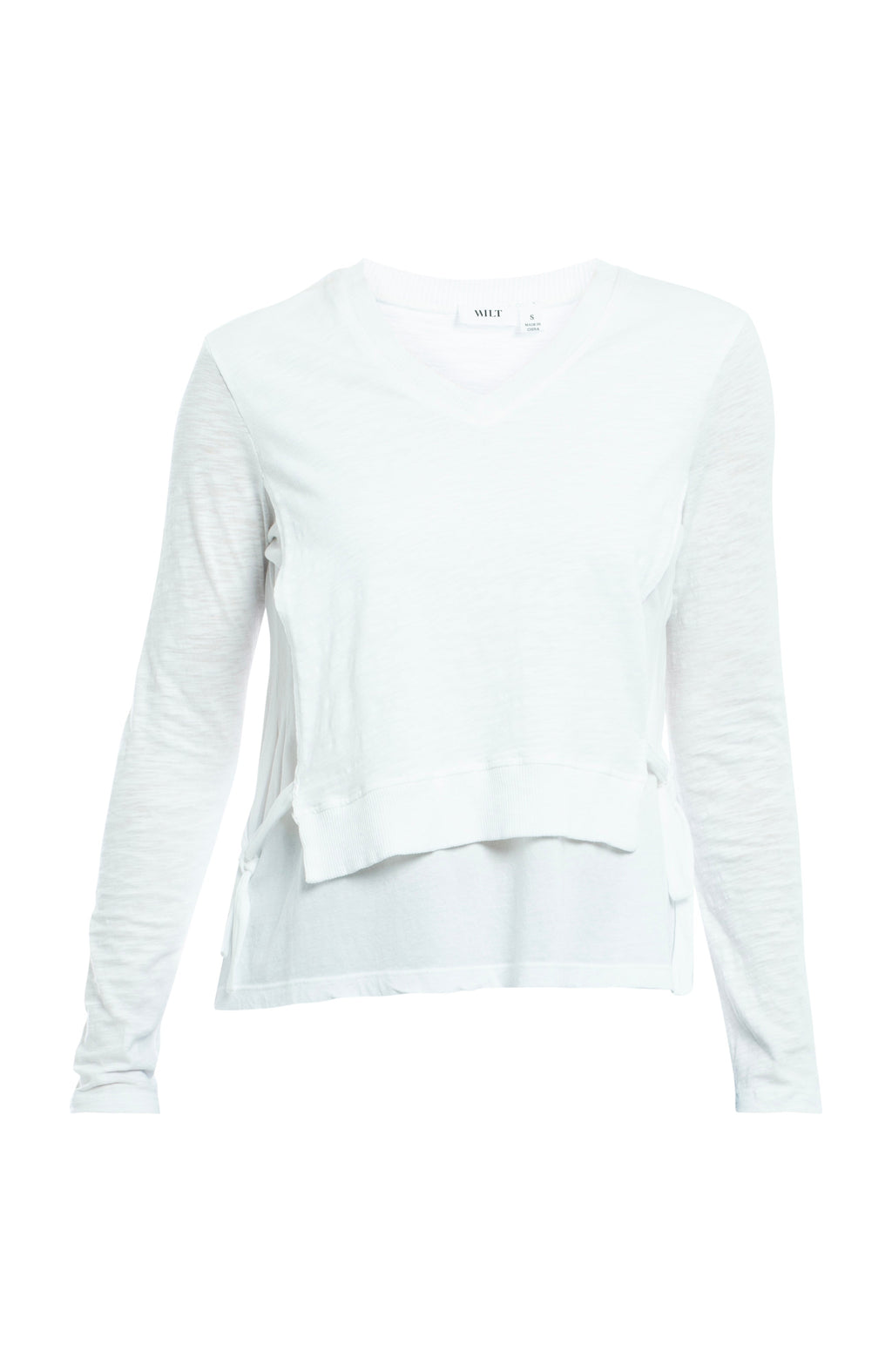 Mixed Media Double Layer Long Sleeve