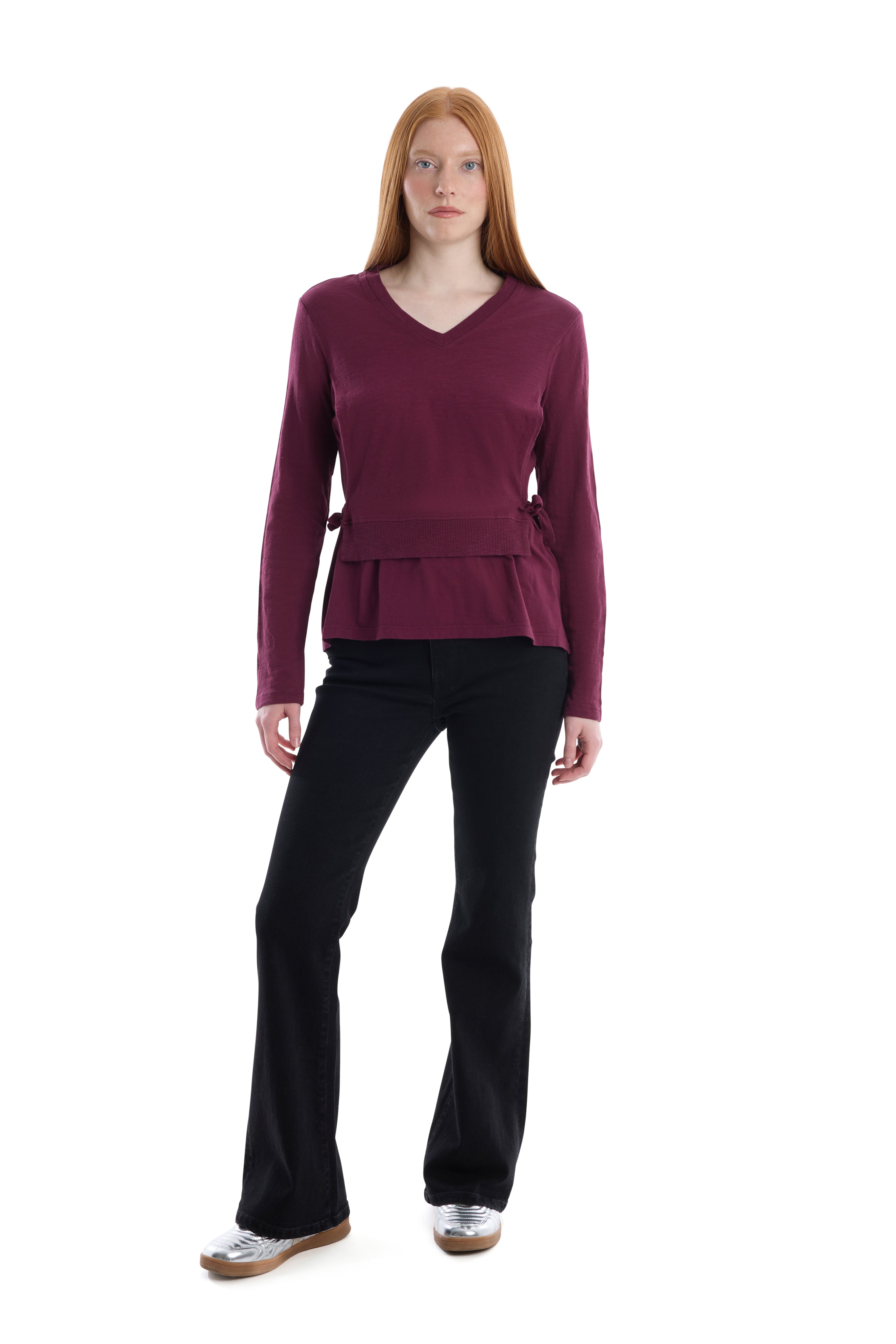 Mixed Media Double Layer Long Sleeve