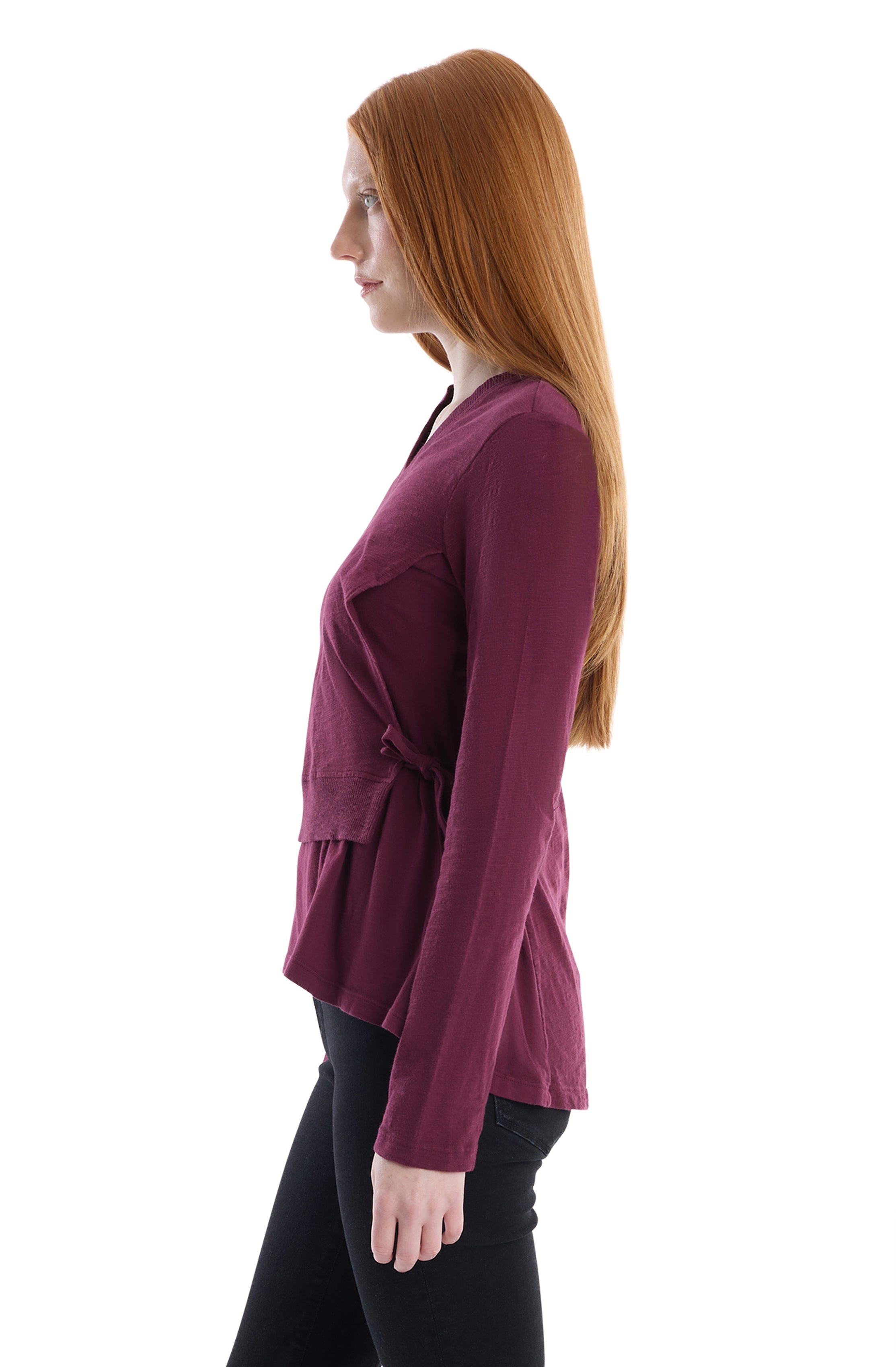 Mixed Media Double Layer Long Sleeve
