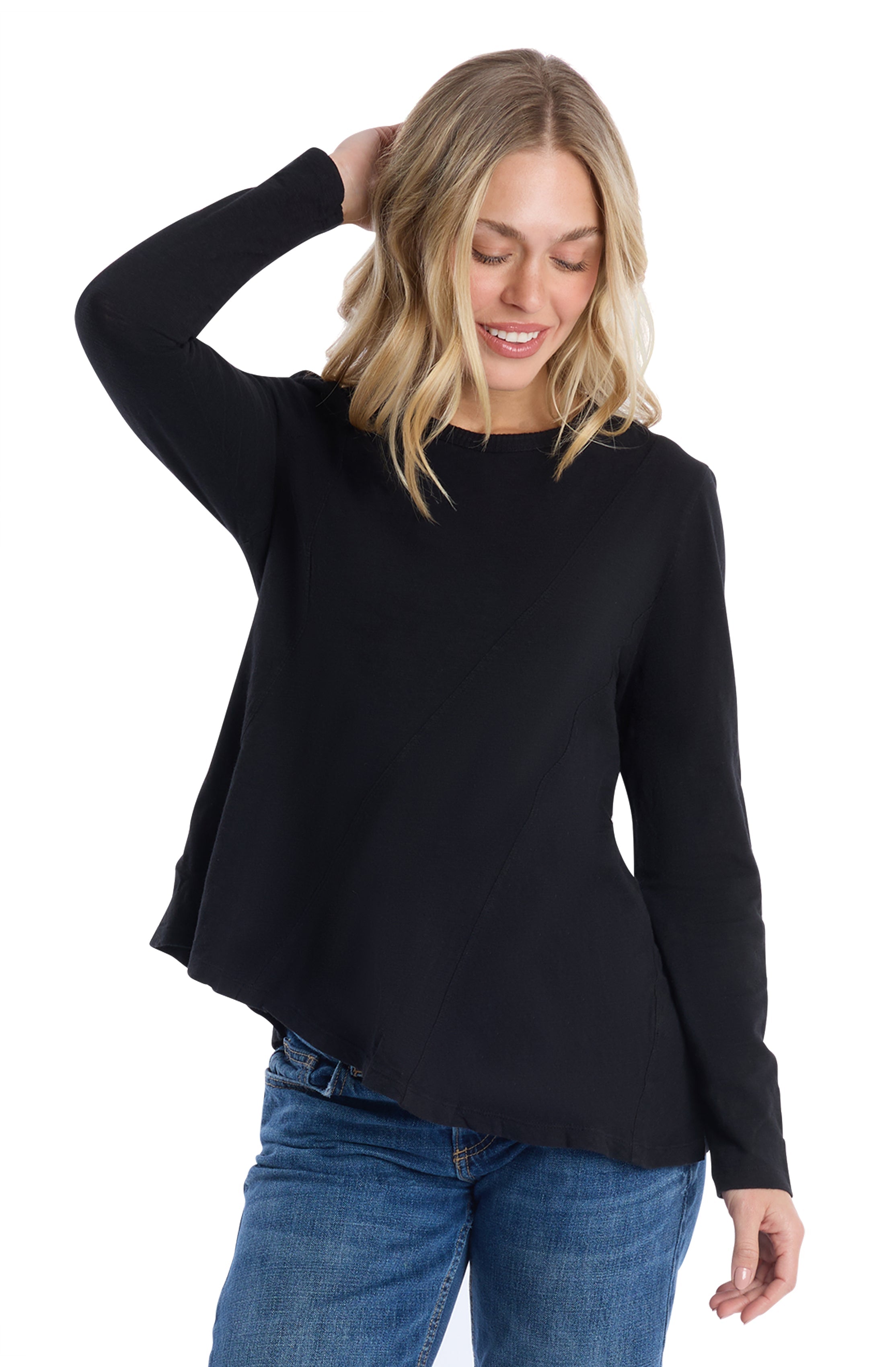 Round Neck Long Sleeve Tee