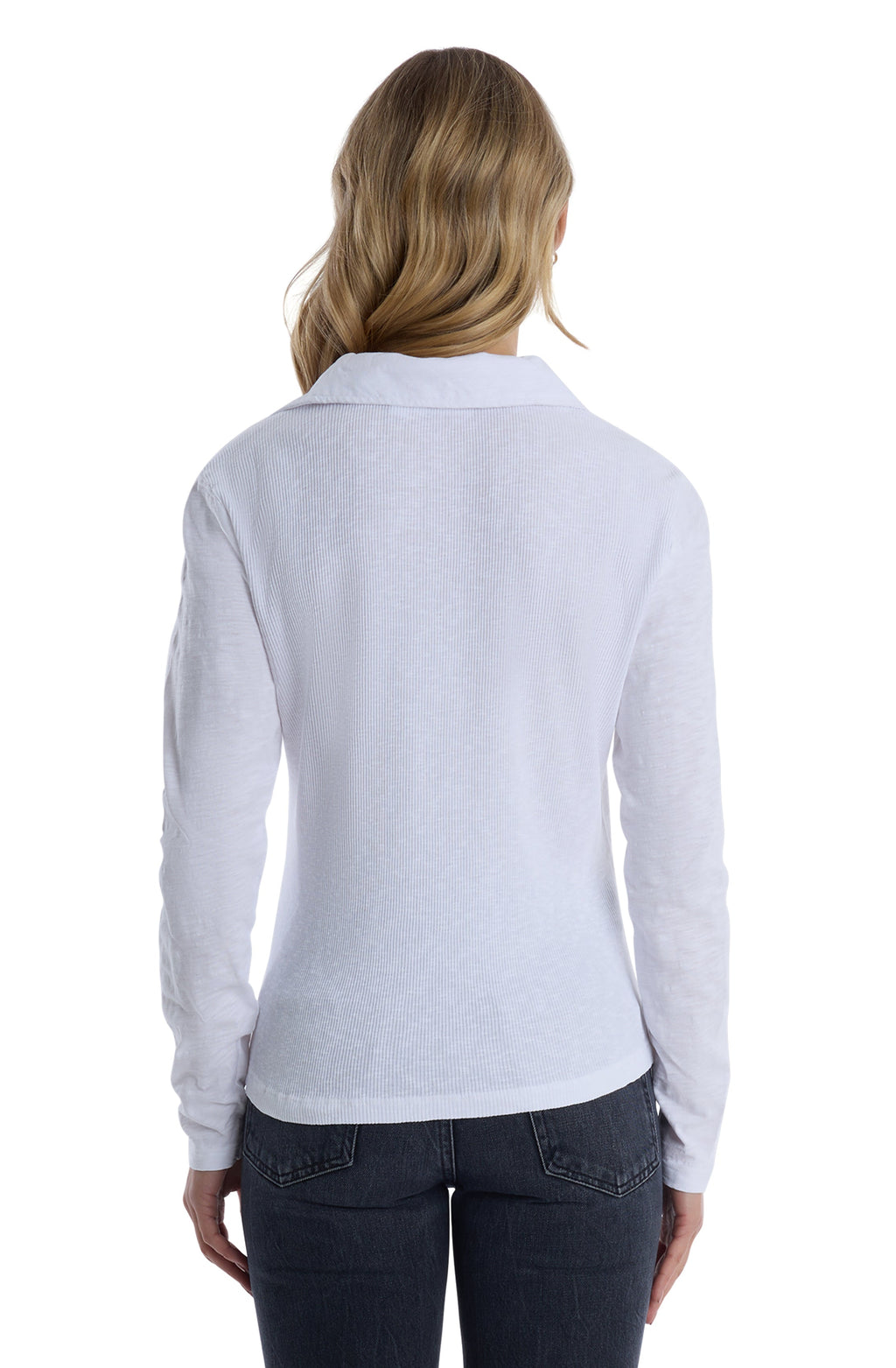 Scoop Neck Long Sleeve Polo