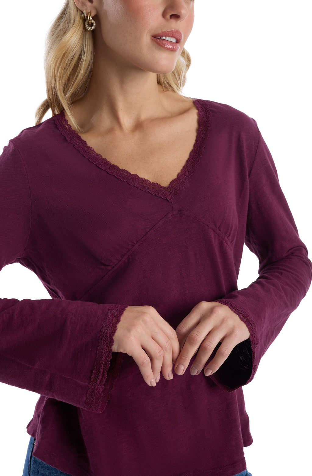 V-Neck Long Sleeve Empire