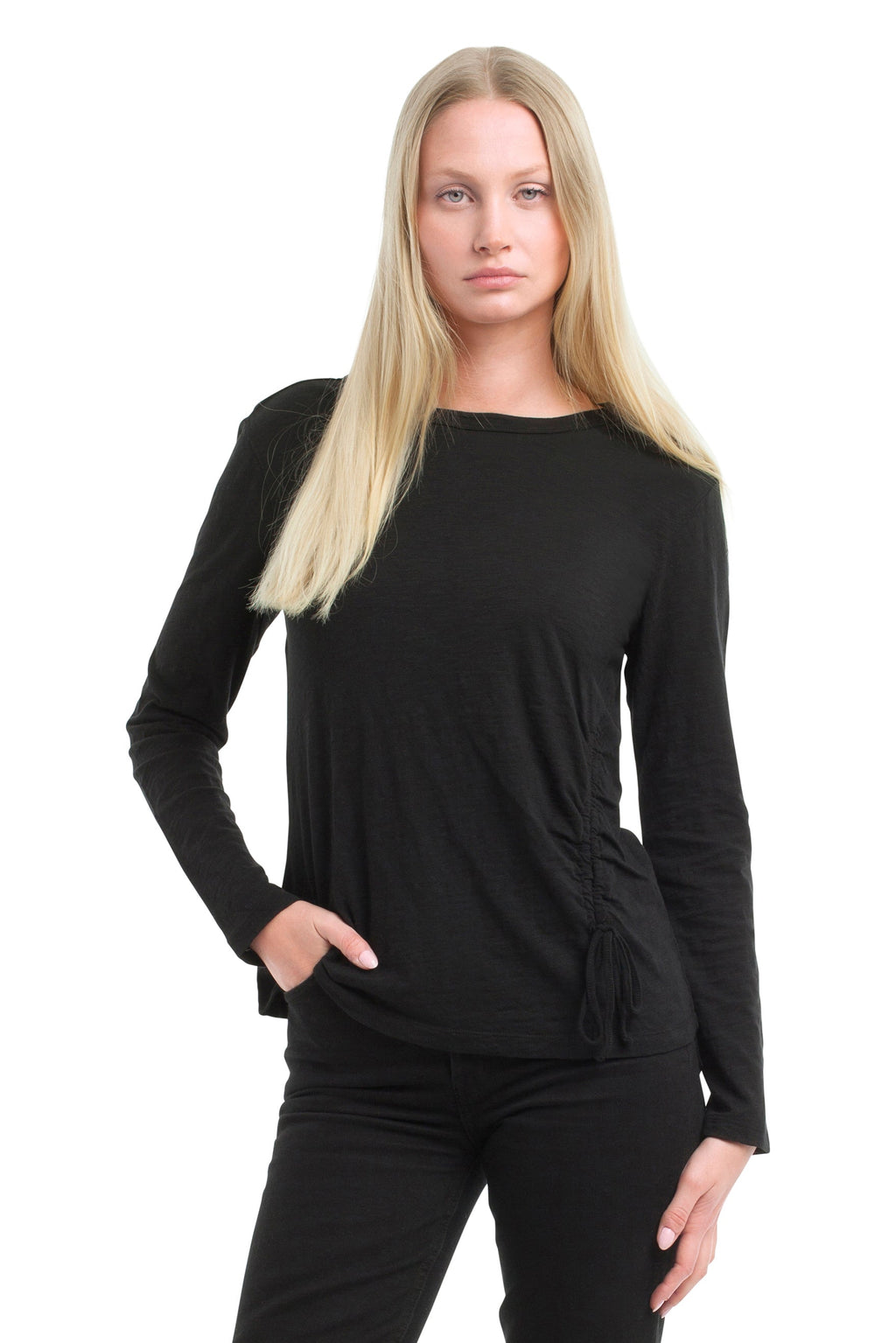 Long Sleeve Ruched Side