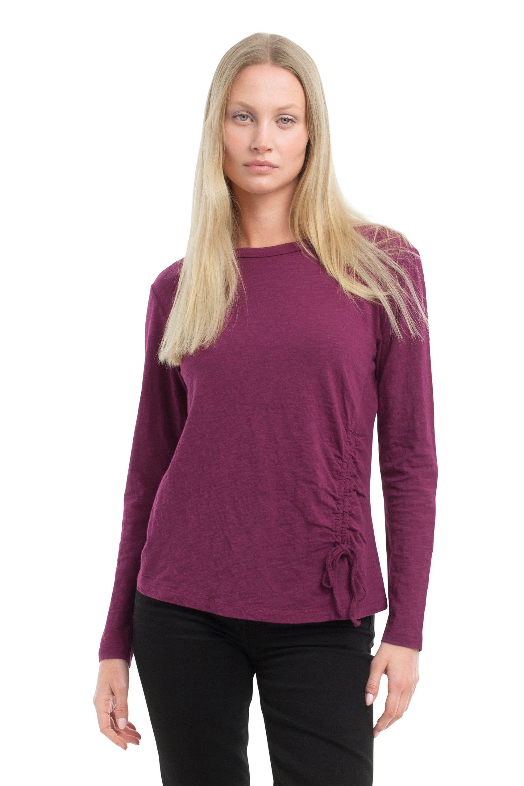 Long Sleeve Ruched Side
