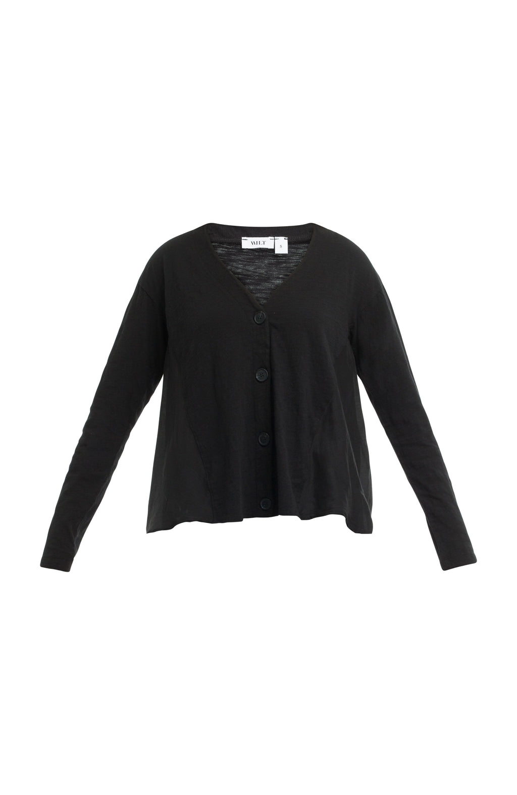 Button Front Mixed Cardigan