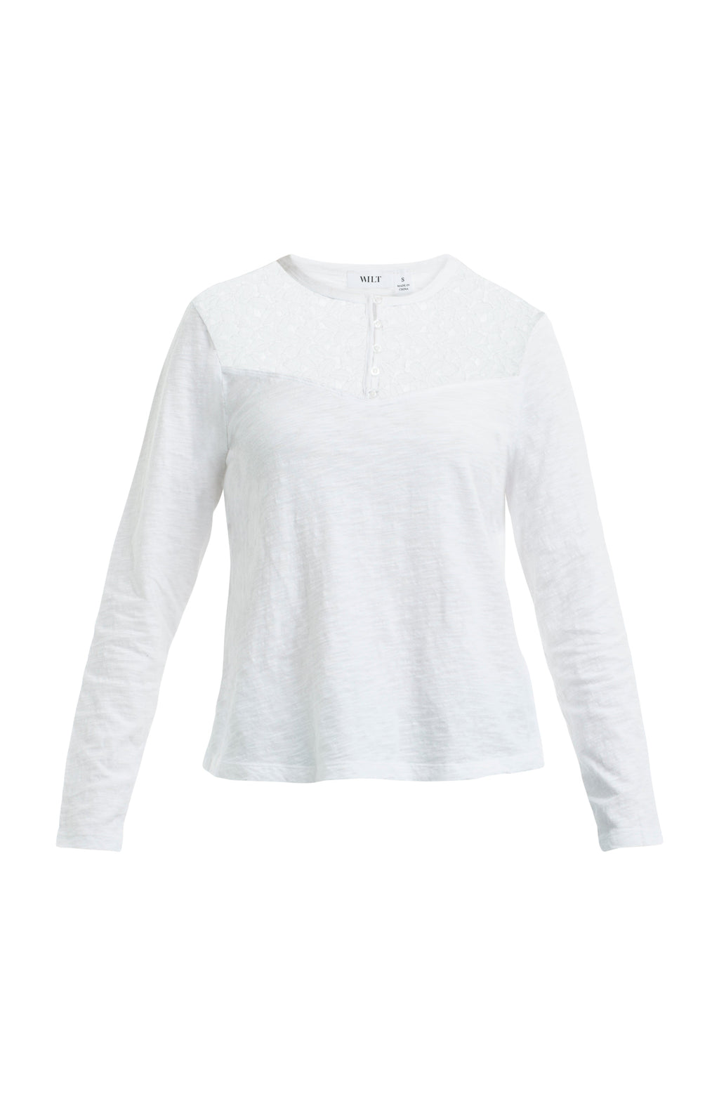 Lace Yoke Henley Tee