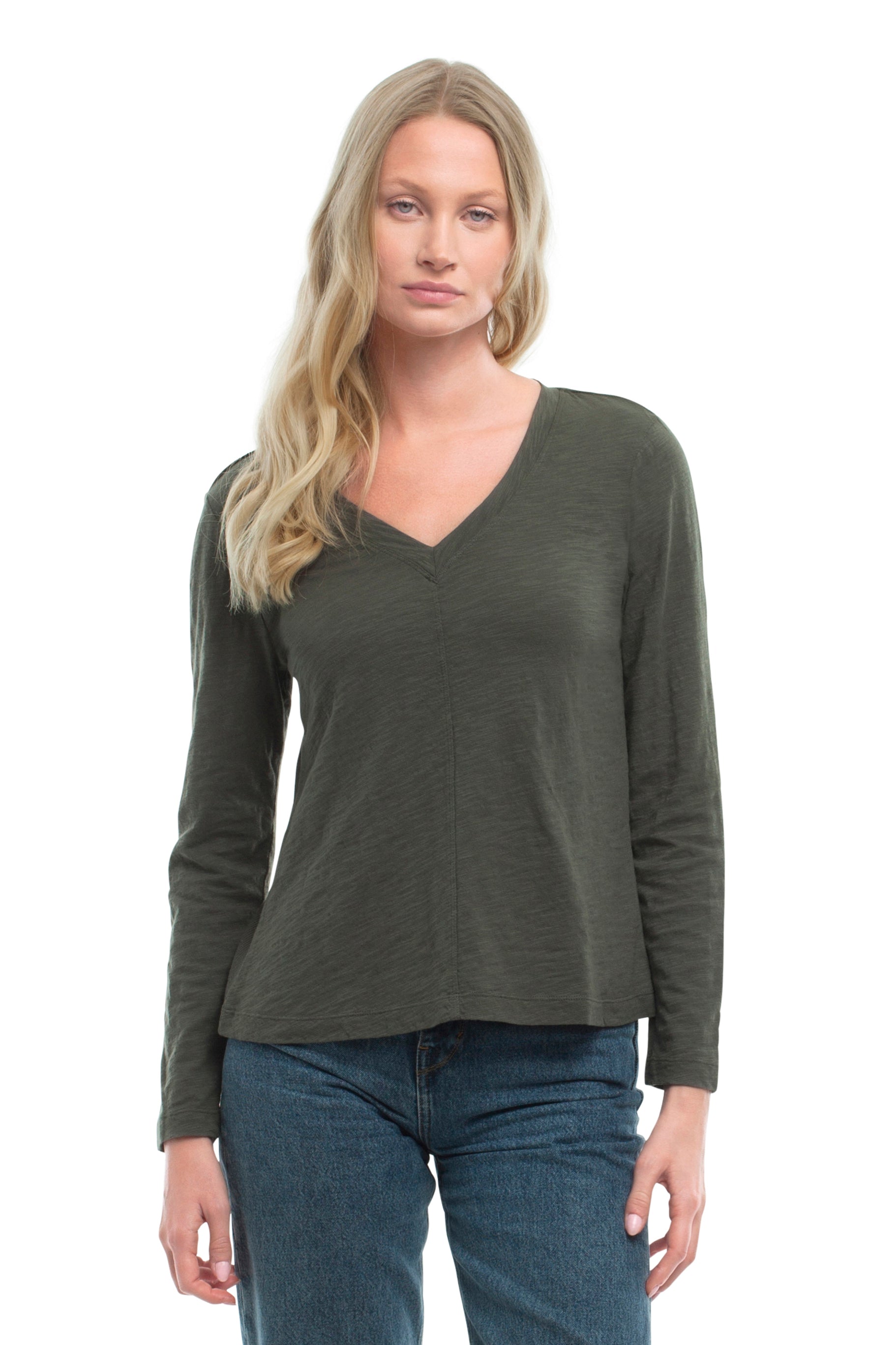 Deep v slim tee