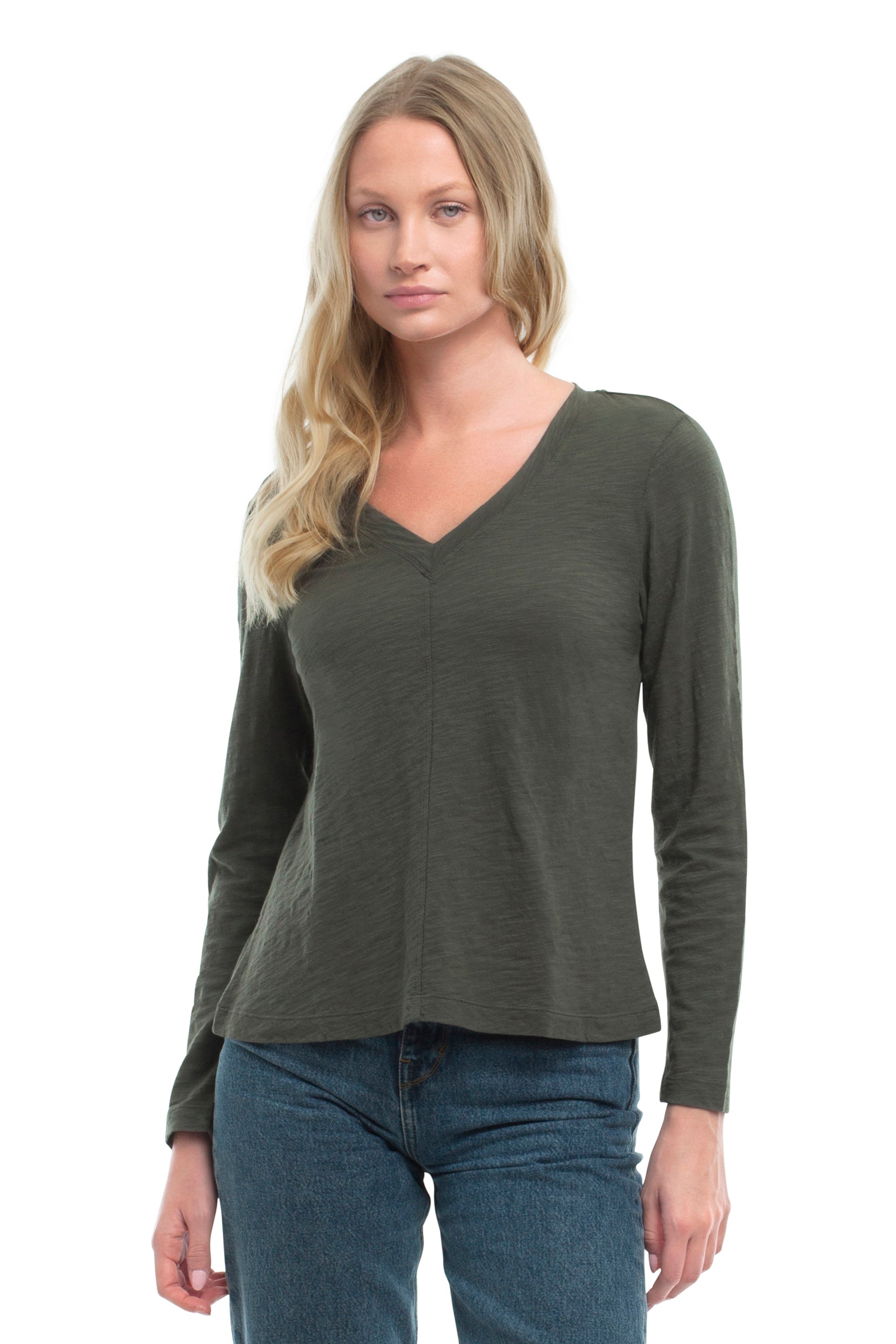 Deep v slim tee