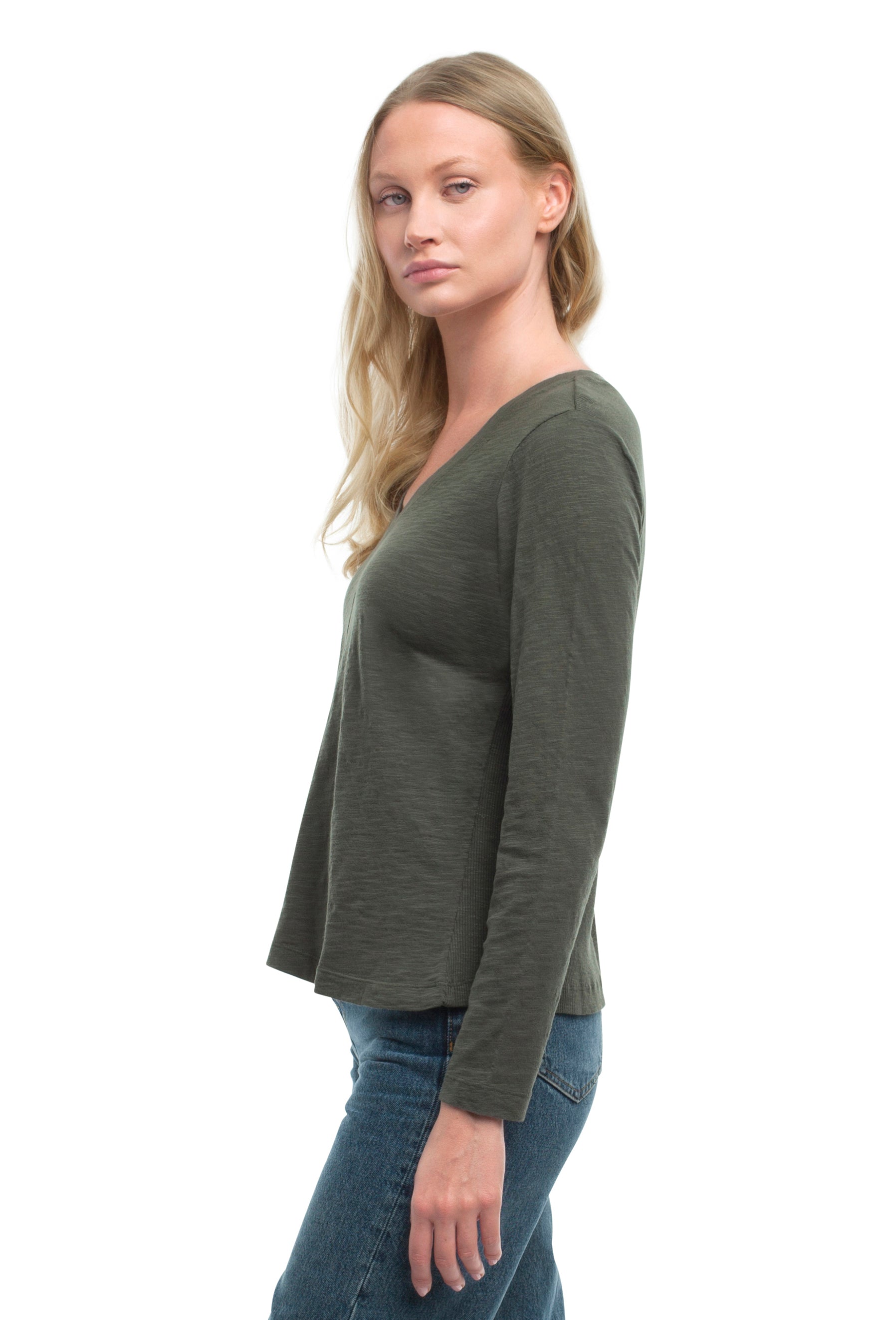 Deep v slim tee
