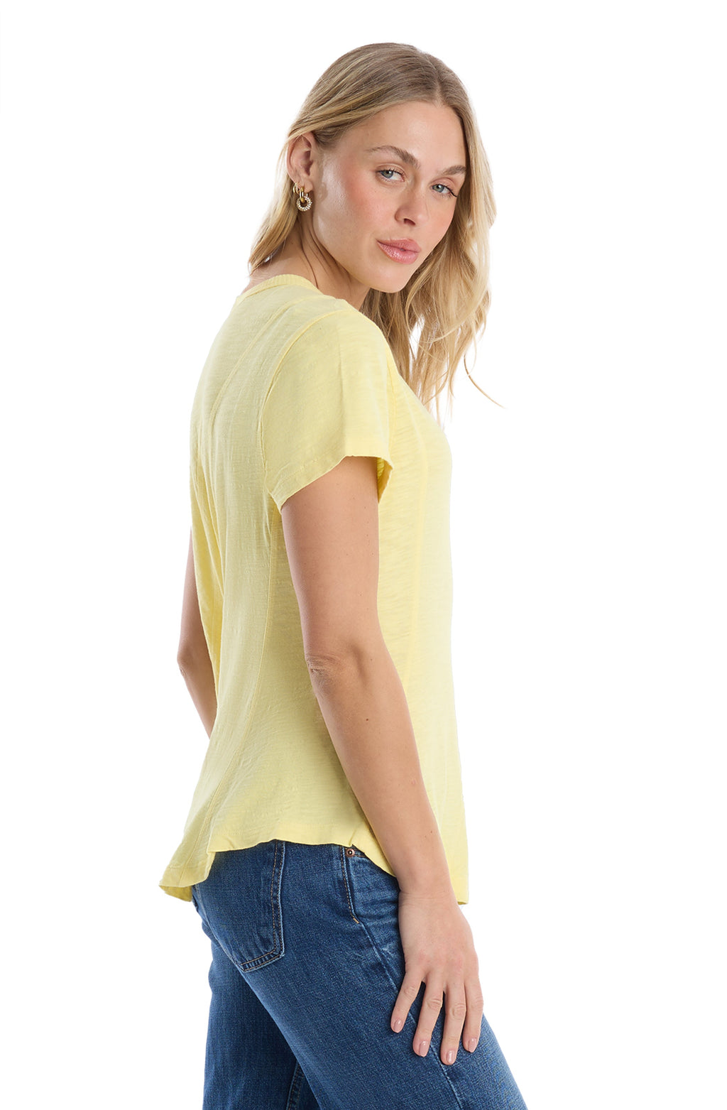 Round neck short sleeve tee
