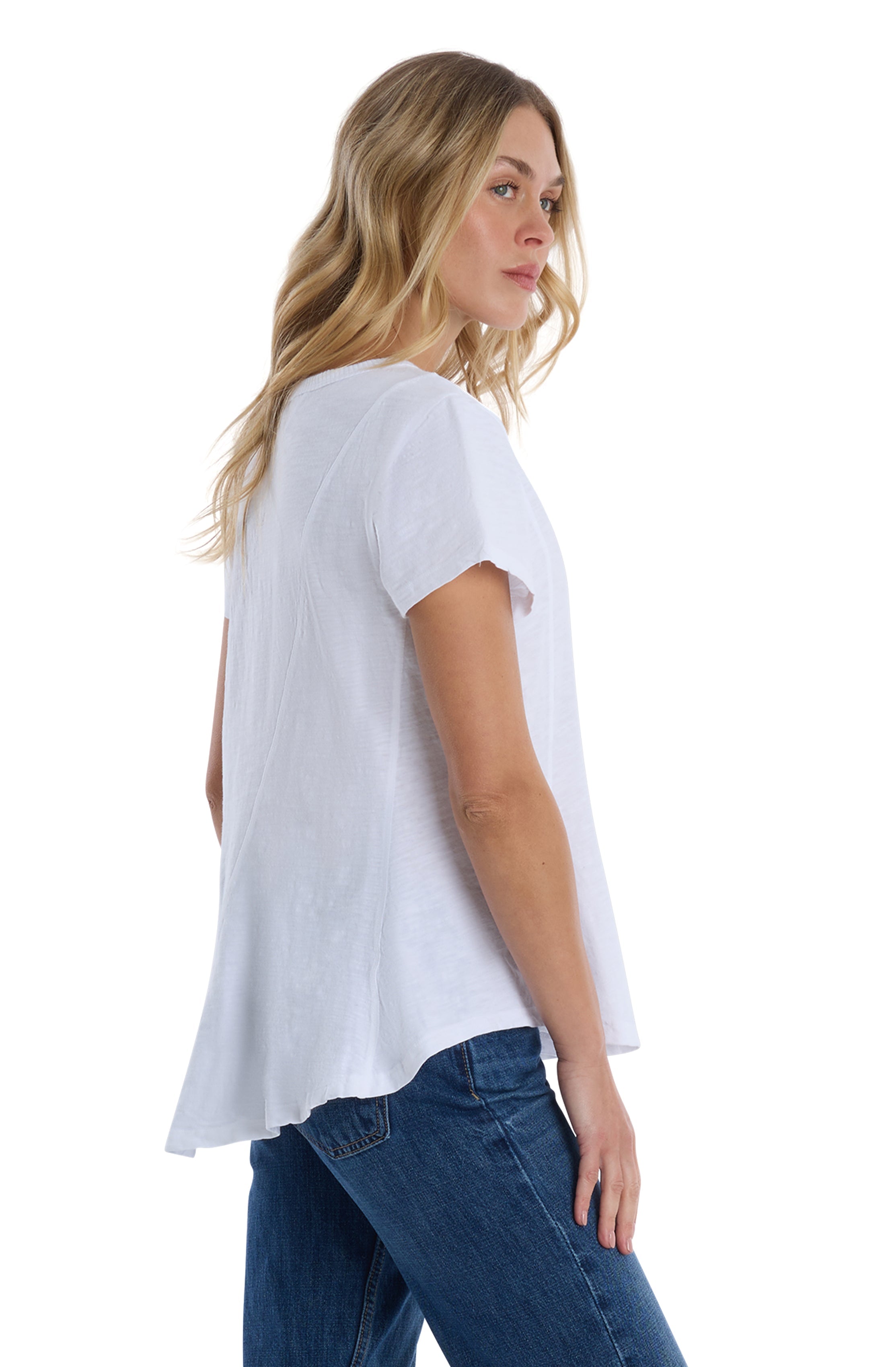 Round neck short sleeve tee
