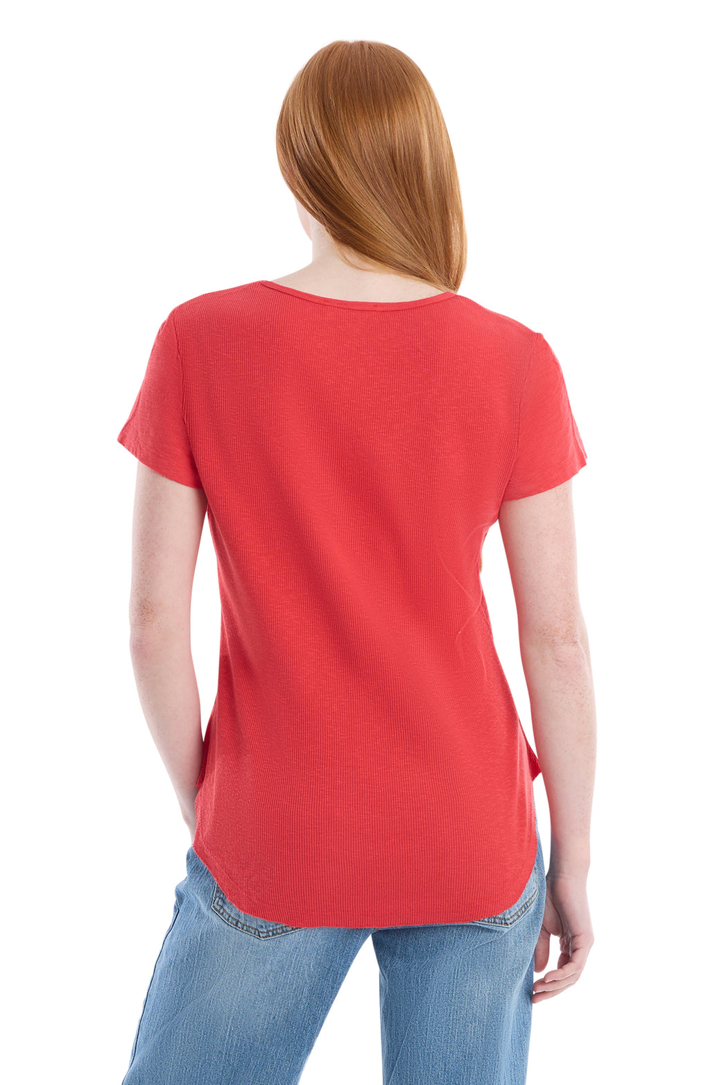 V-neck henley short sleeve