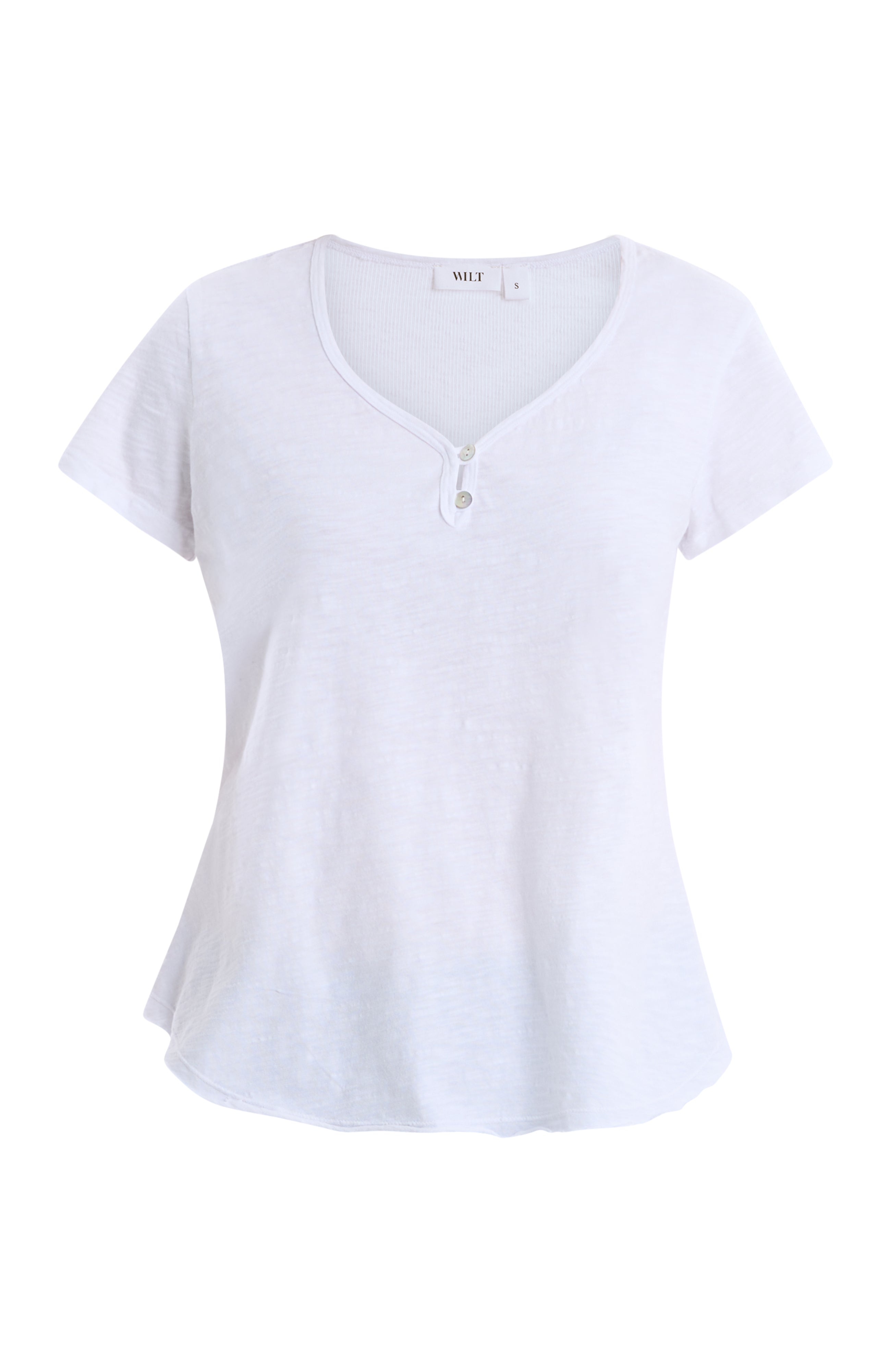 V-neck henley short sleeve