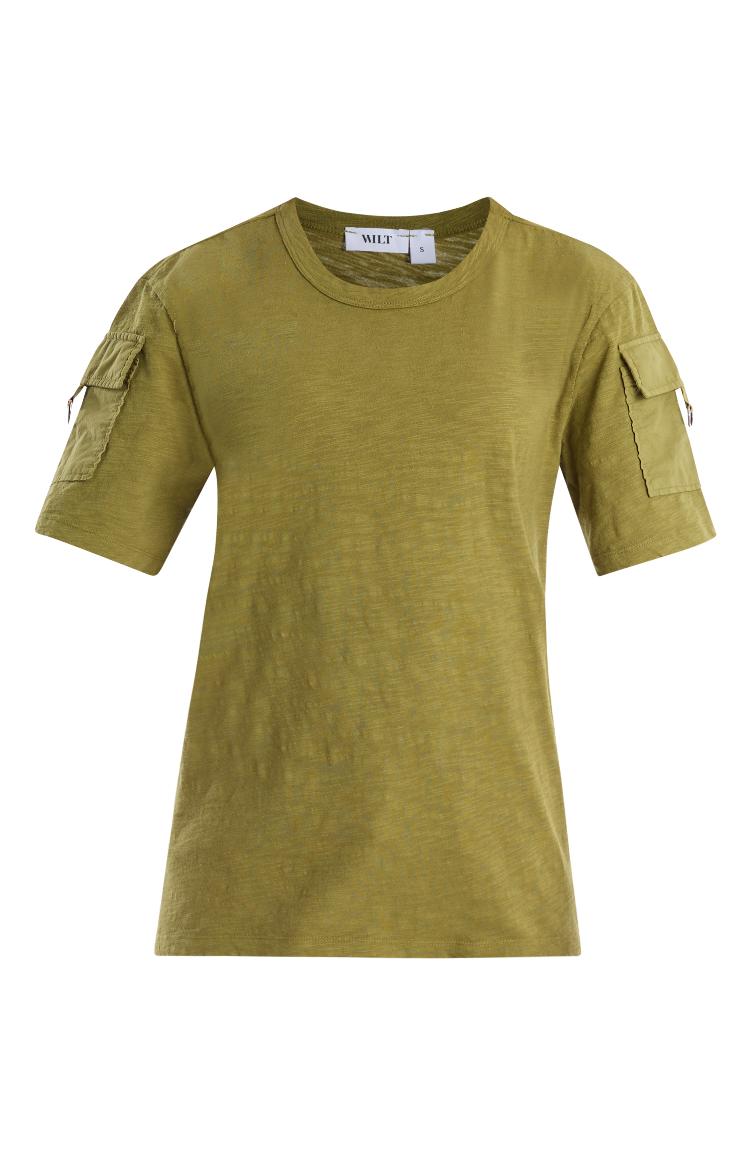 Round neck short sleeve hi-lo