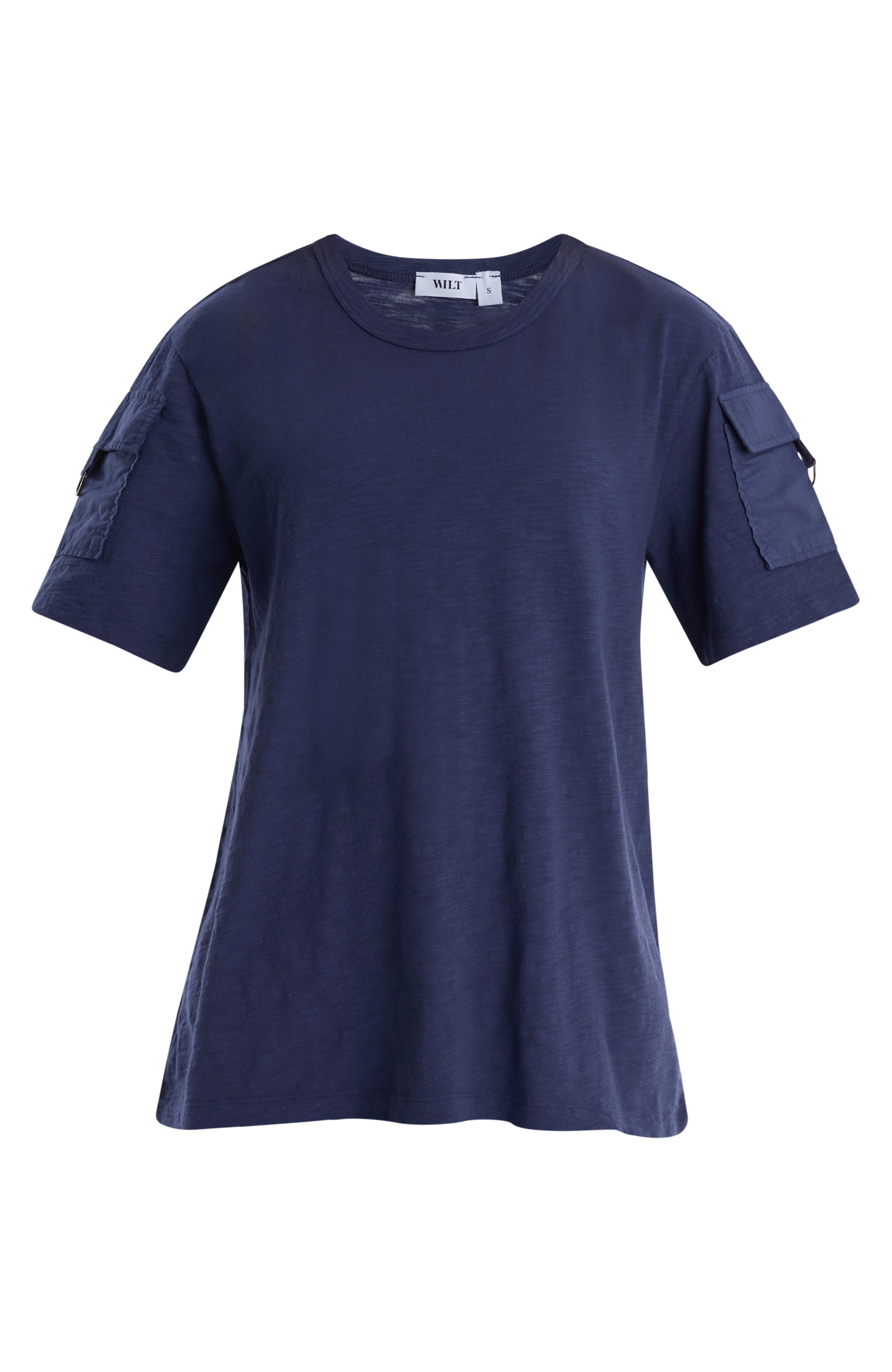 Round neck short sleeve hi-lo