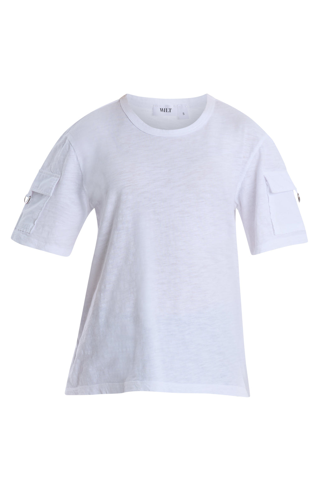 Round neck short sleeve hi-lo