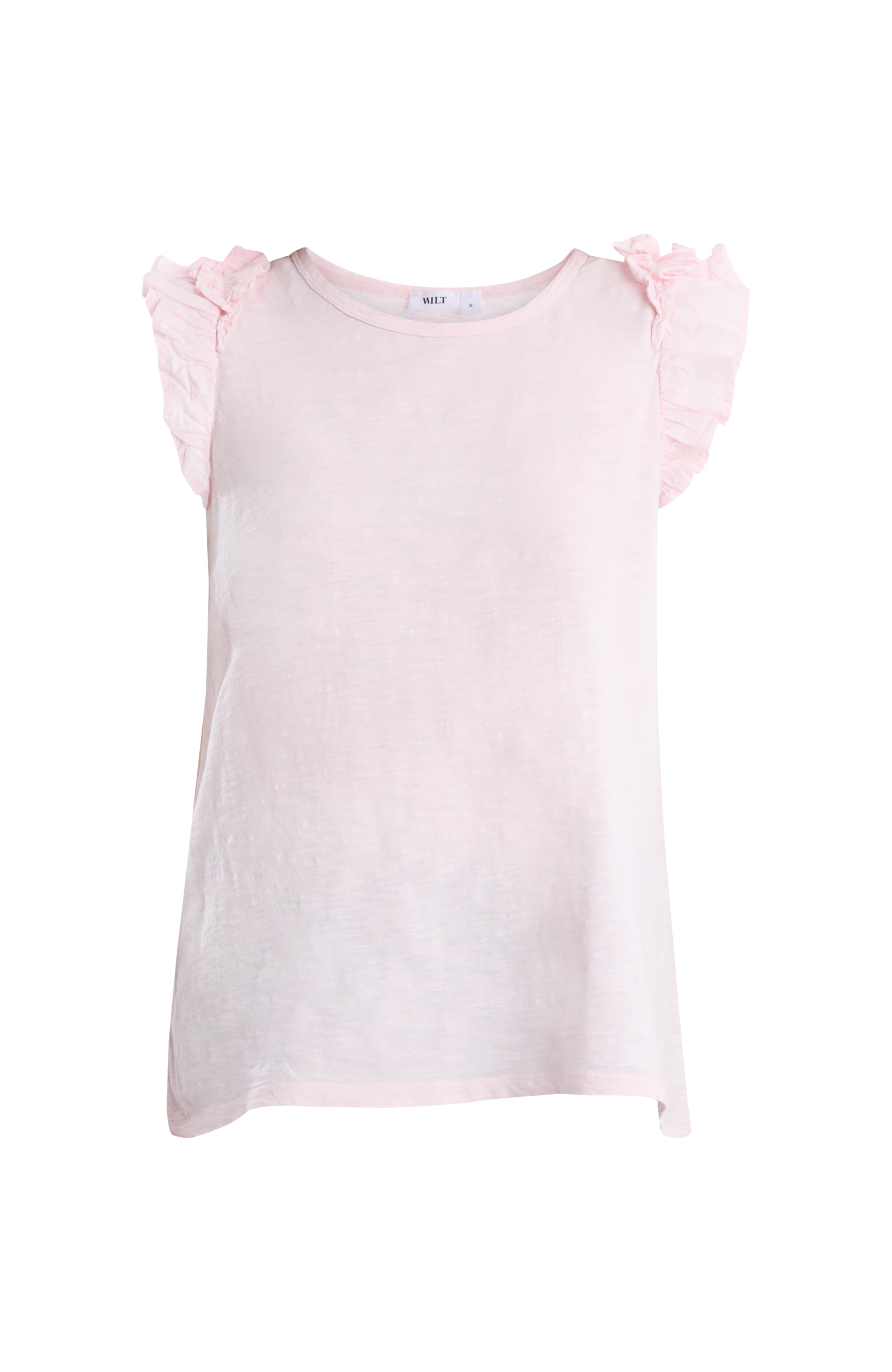 Ruffle shoulder tank tee