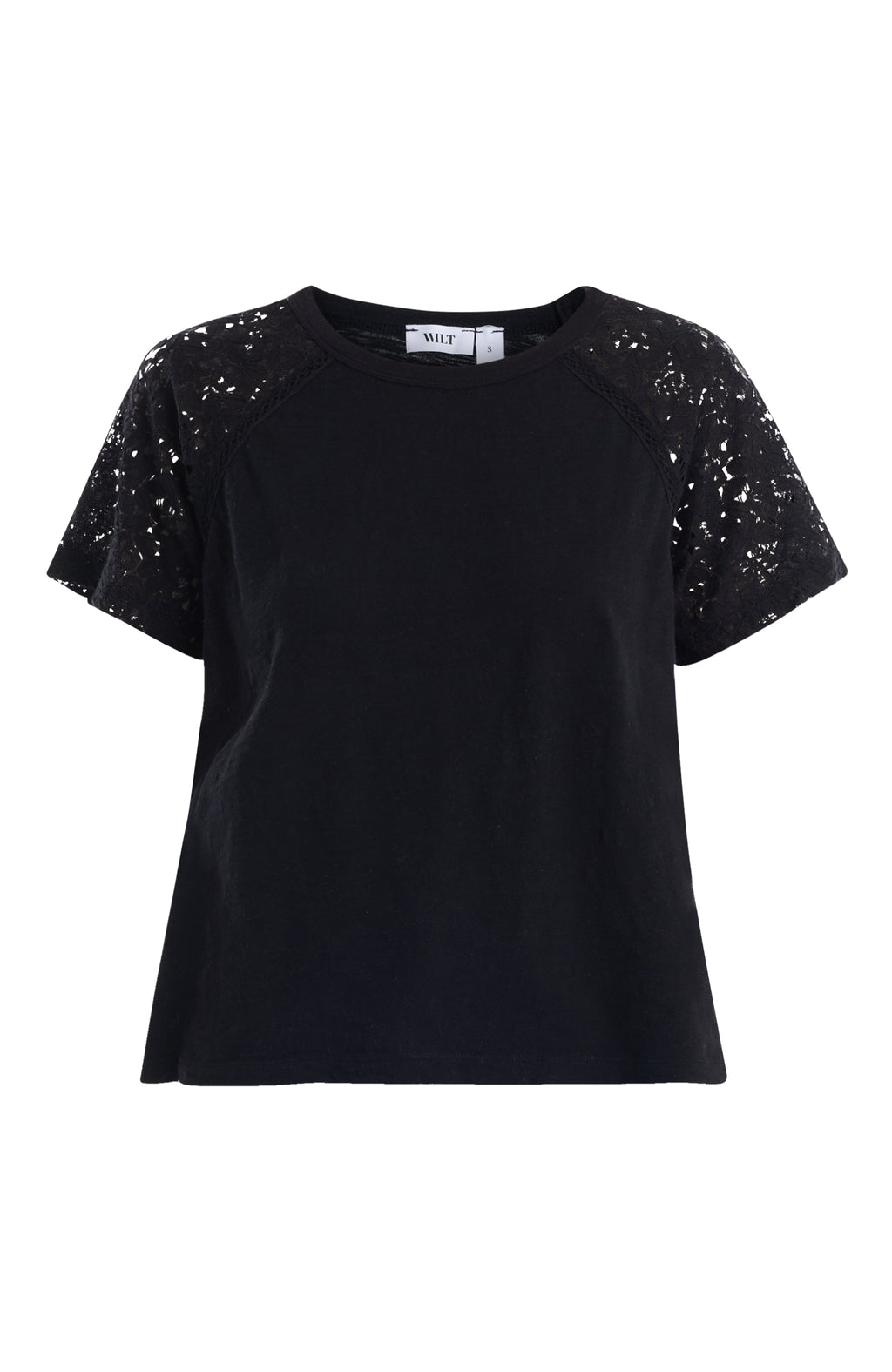 Lace raglan sleeve tee