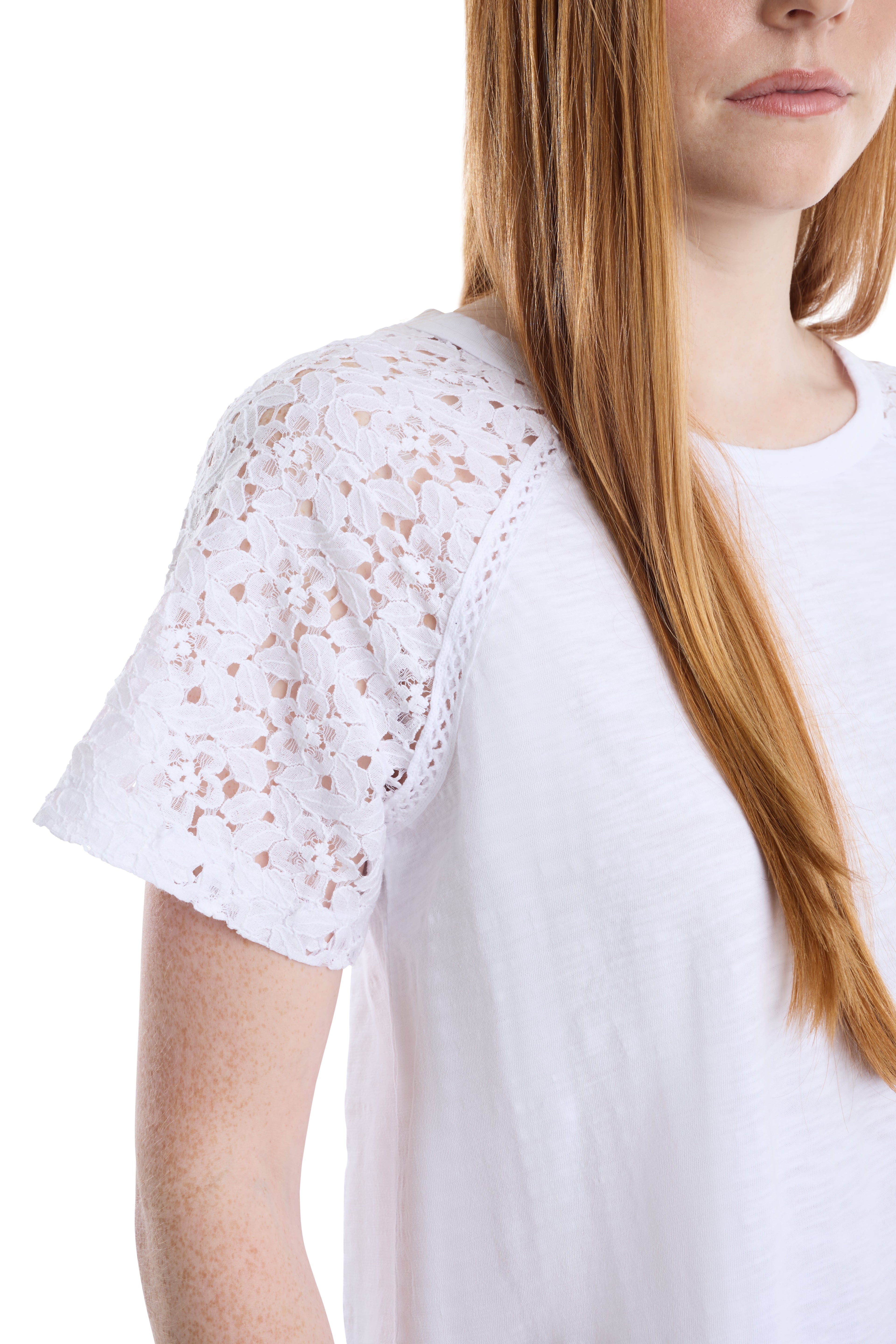 Lace raglan sleeve tee