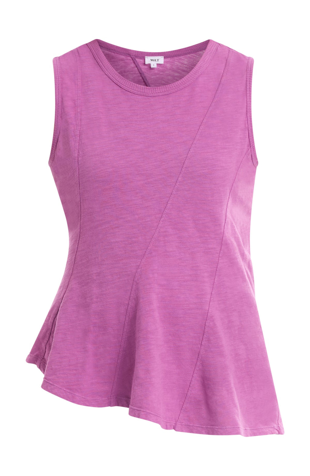 Shell with asymmetric seams