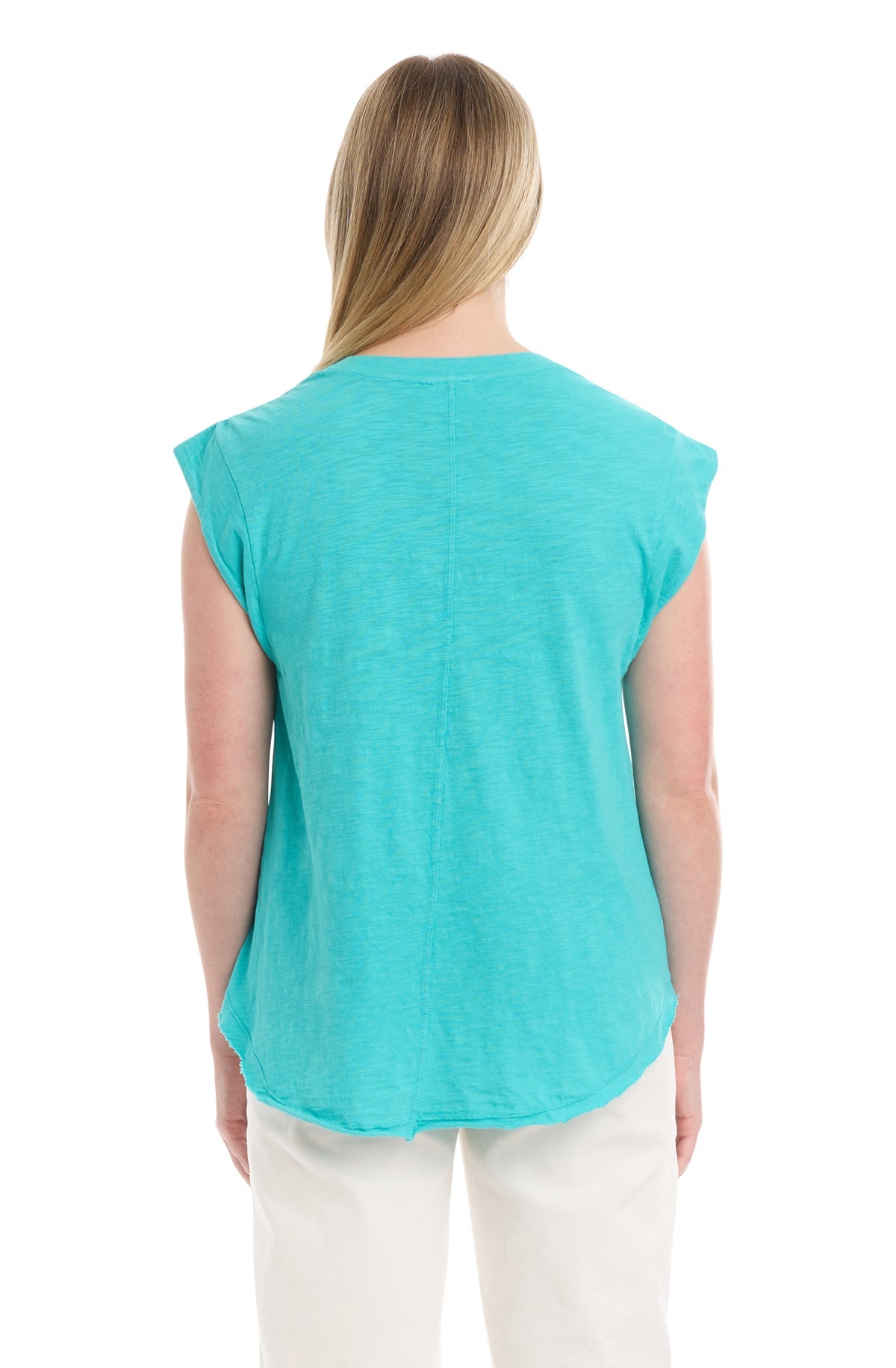 Ruched shoulder tee