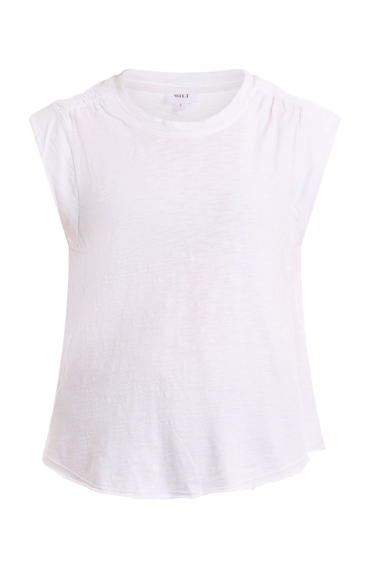 Ruched shoulder tee