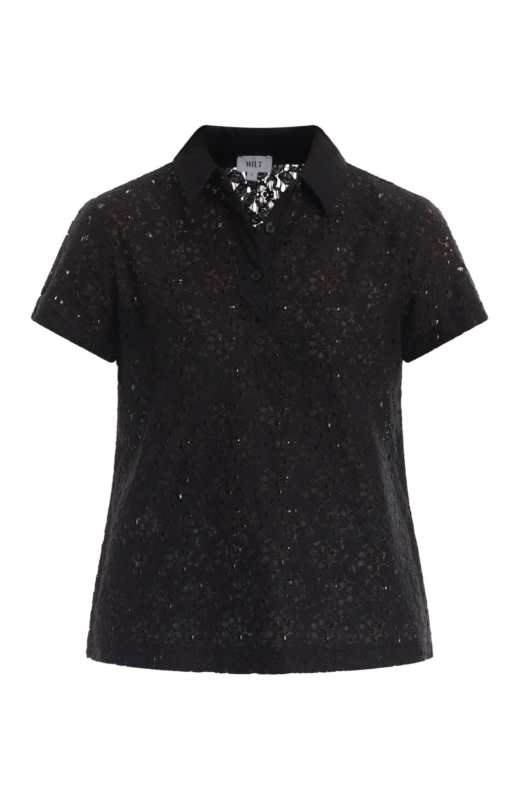Short sleeve lace polo