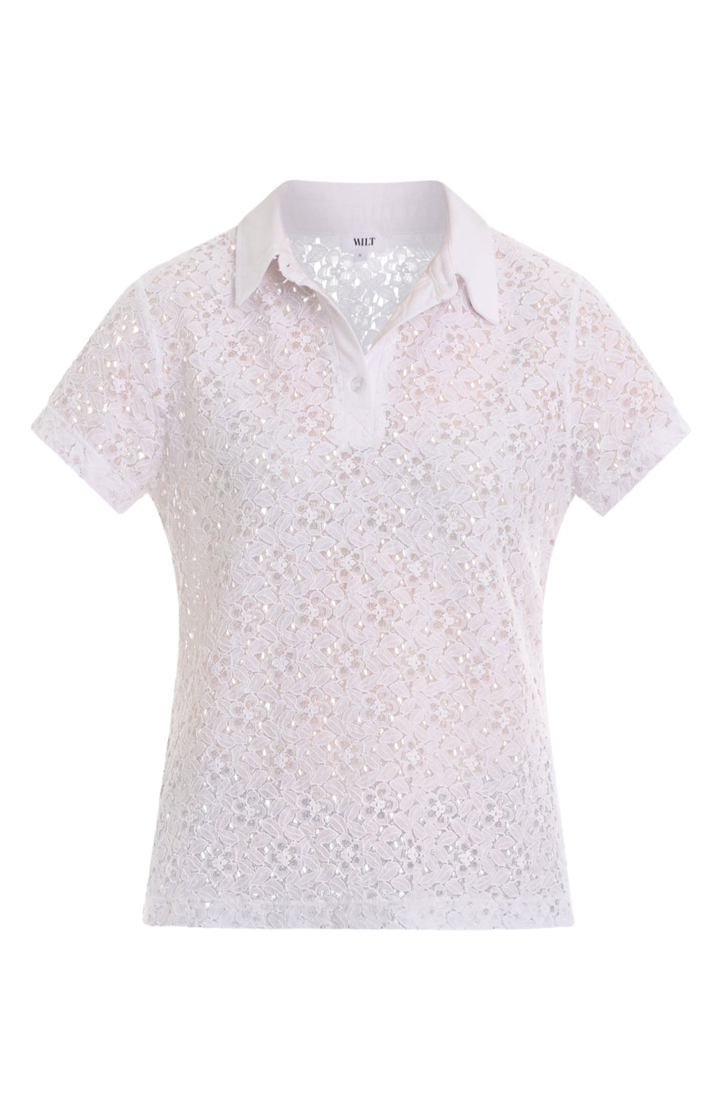 Short sleeve lace polo