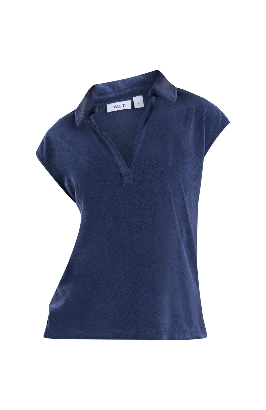 Polo top with crochet trim